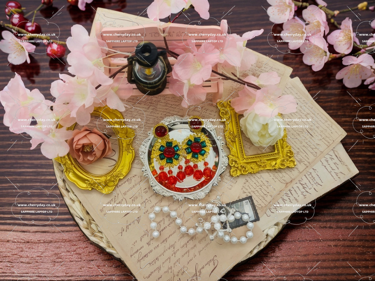 Coloured glass beads sunflower tassel earrings
