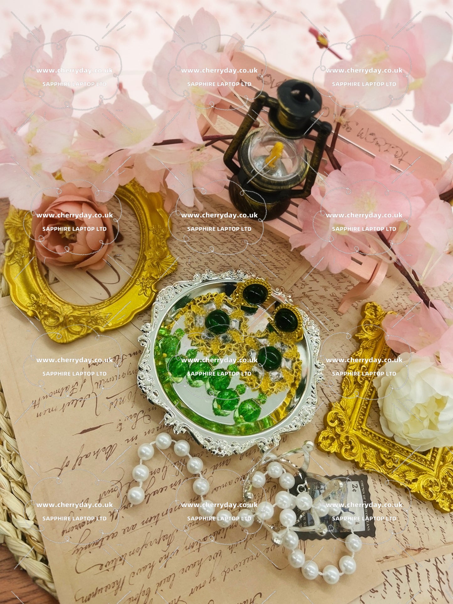 Coloured glass beads sunflower tassel earrings