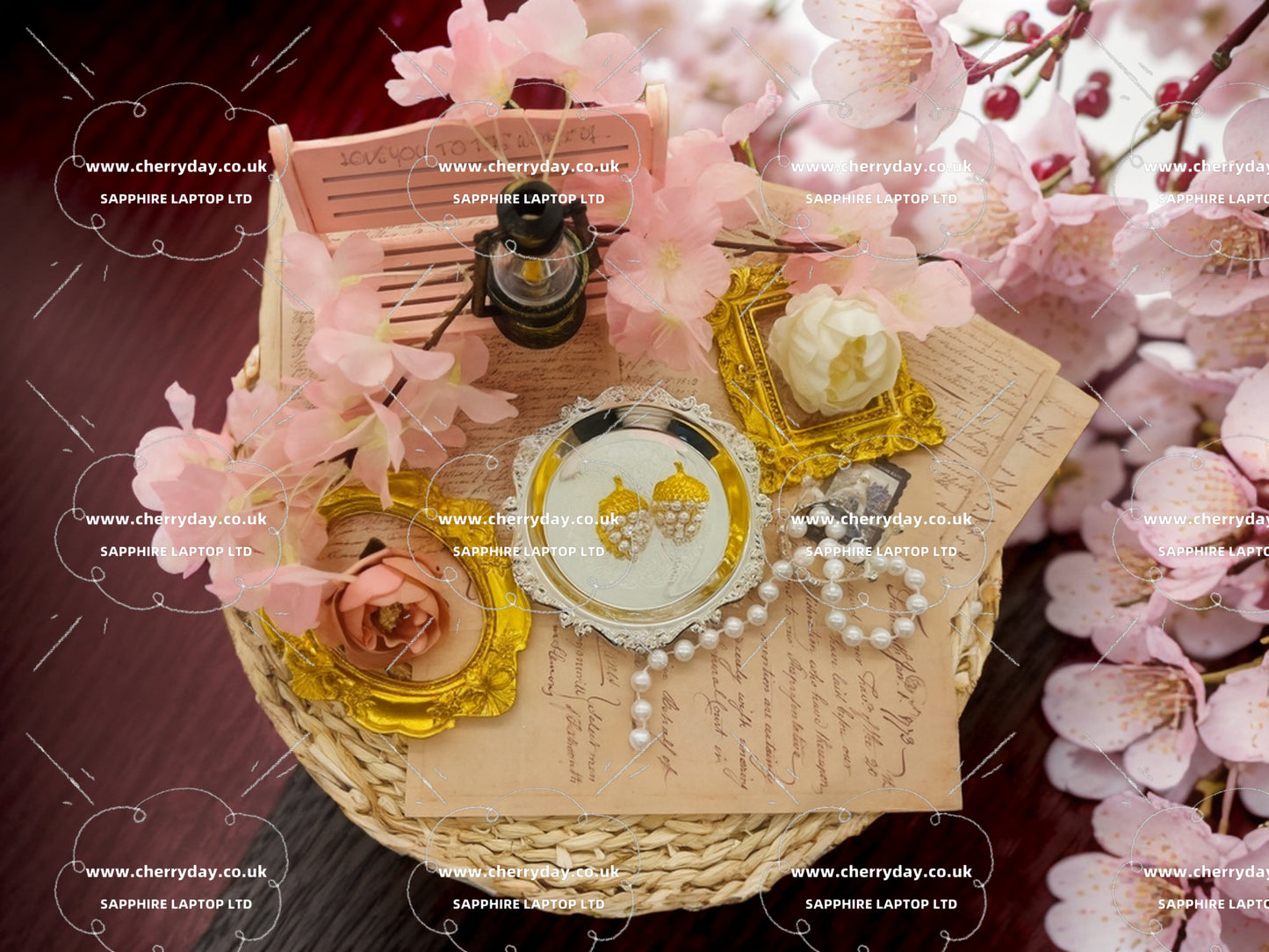 Pearl grapes earrings