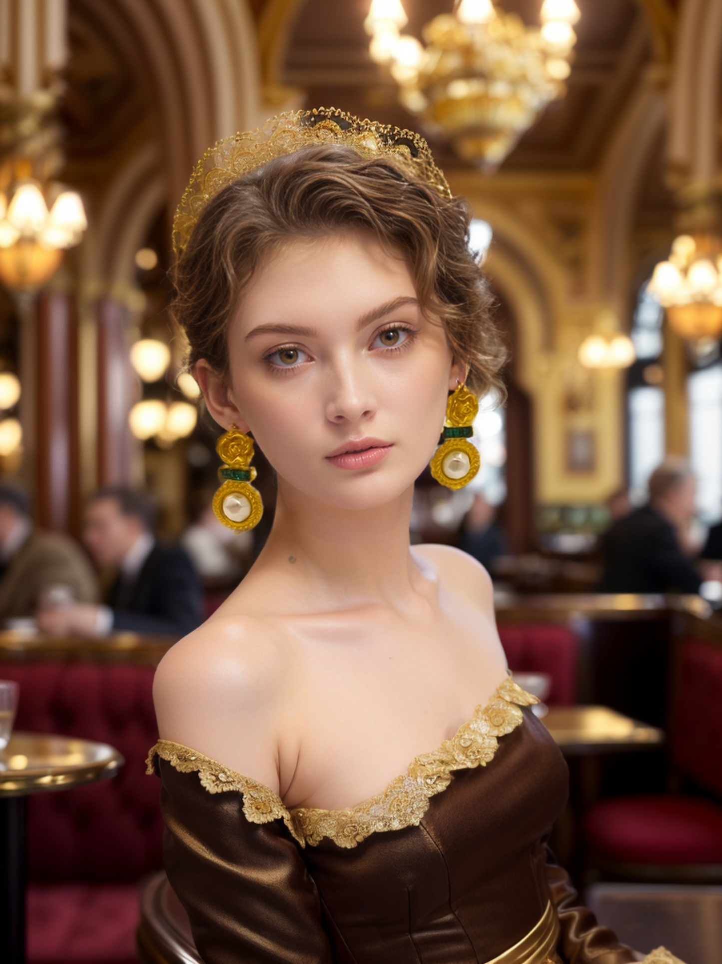 Spring garden vintage pearl earrings
