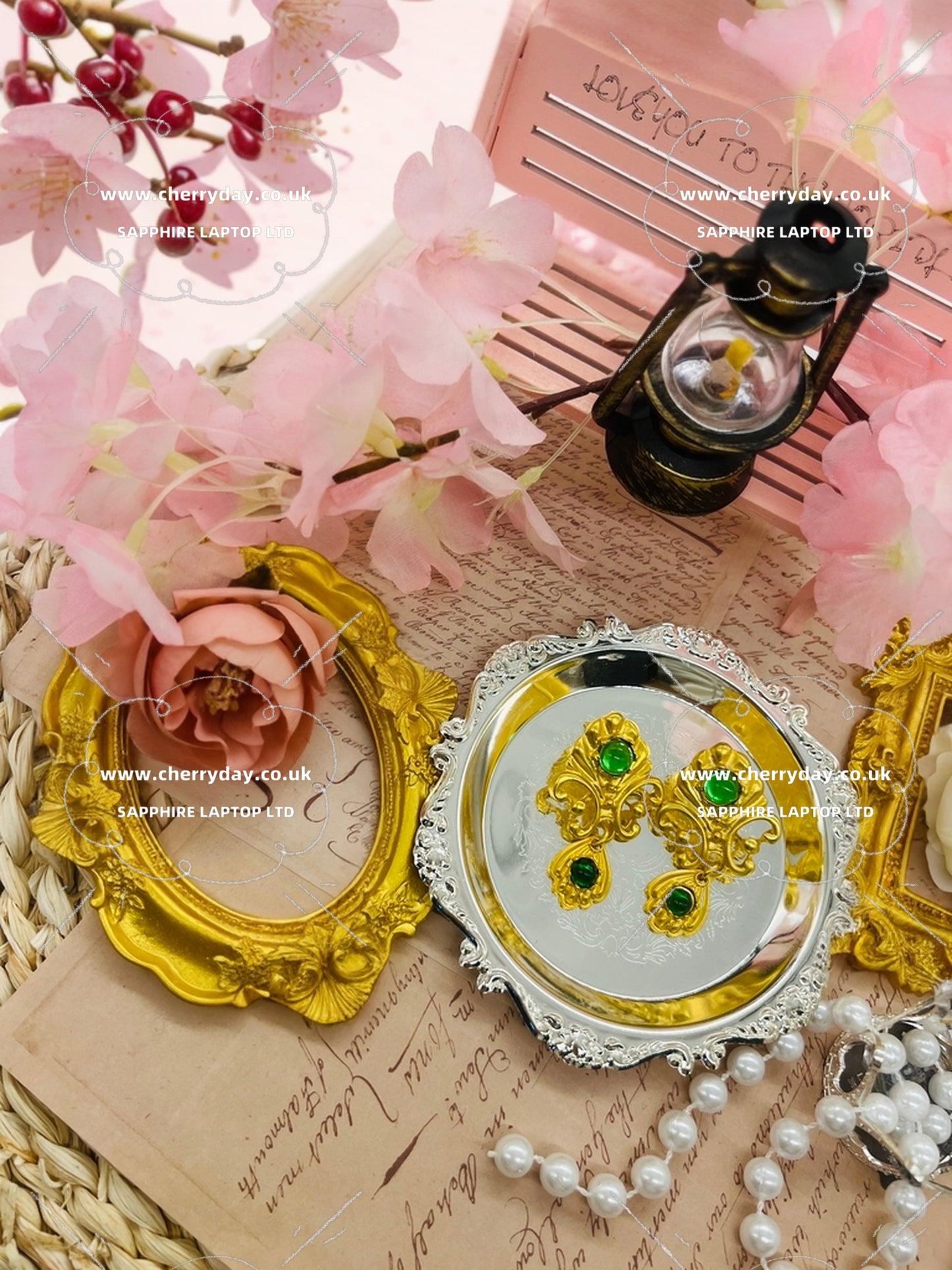 Spirit of the Peacock vintage earrings