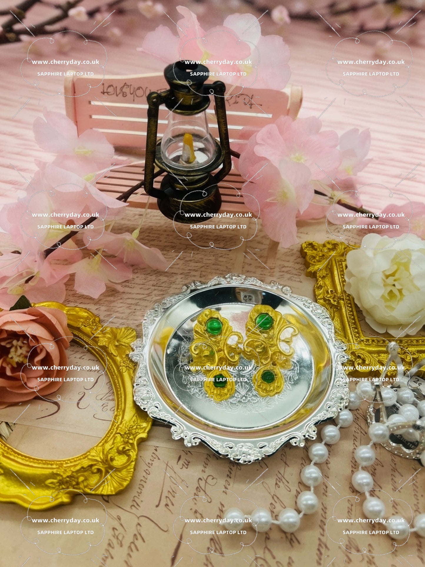 Spirit of the Peacock vintage earrings