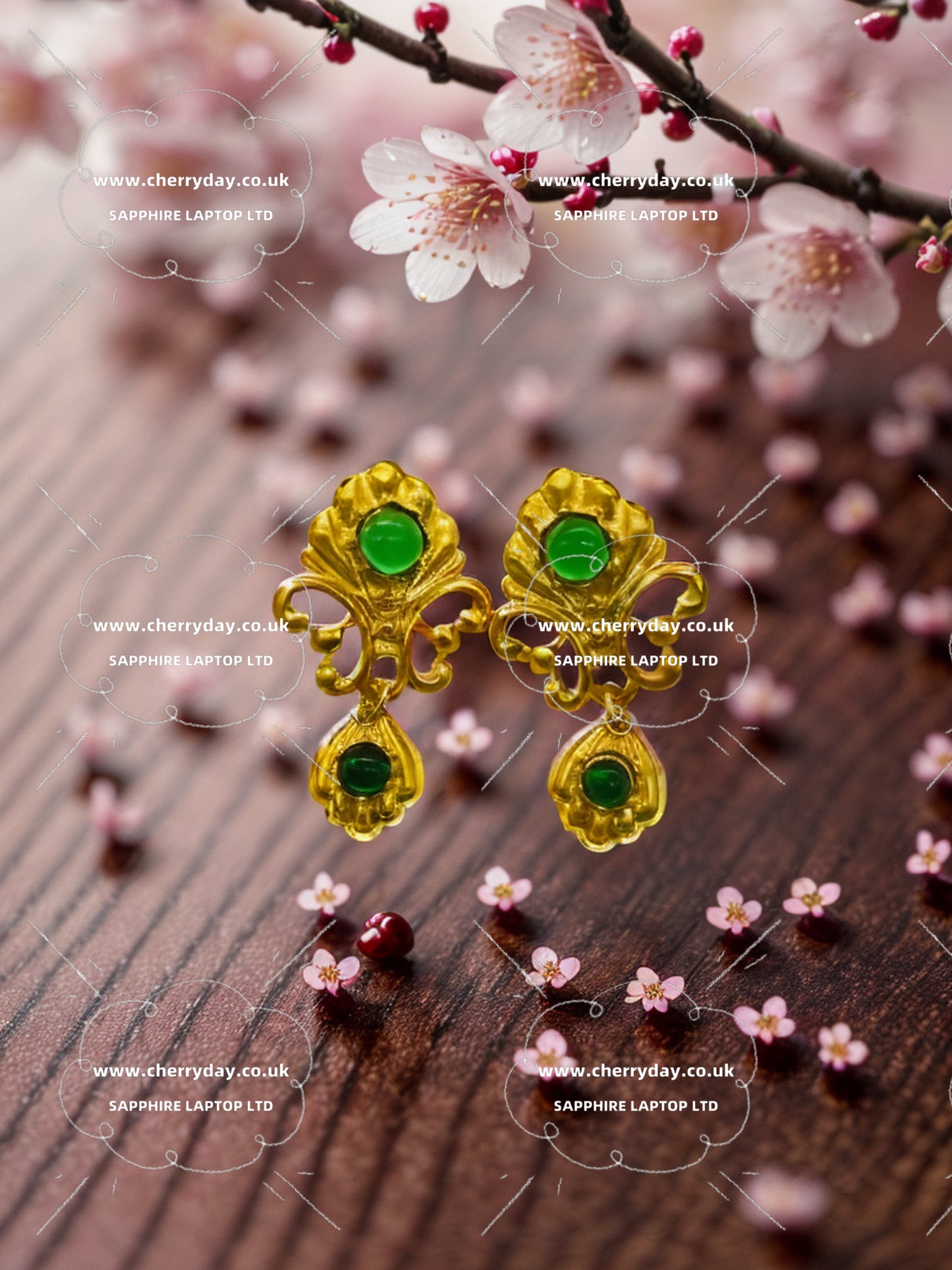 Spirit of the Peacock vintage earrings