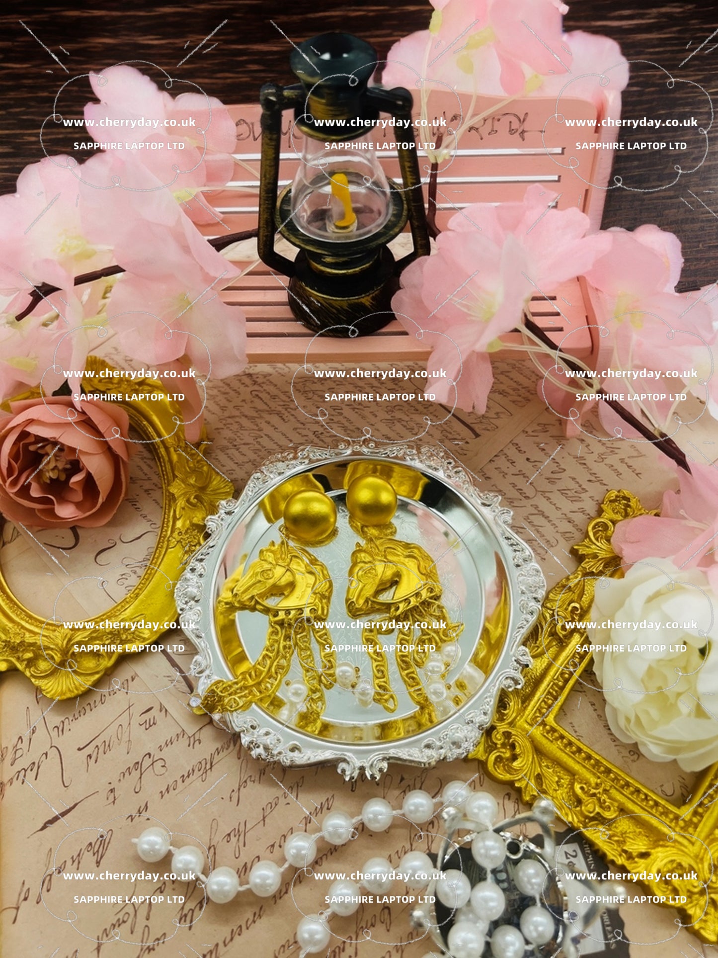 Trojan horse tassel earrings
