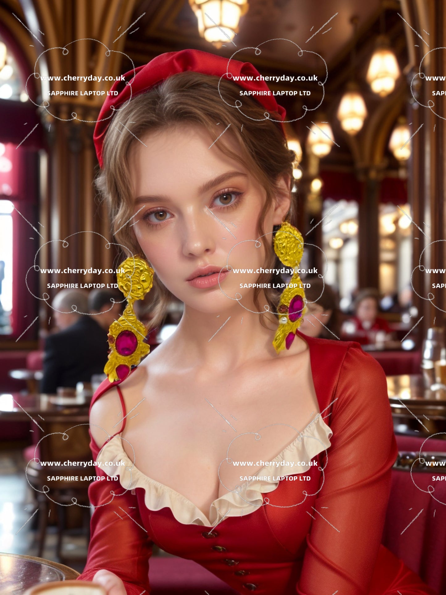 Danube wave vintage tassel earrings