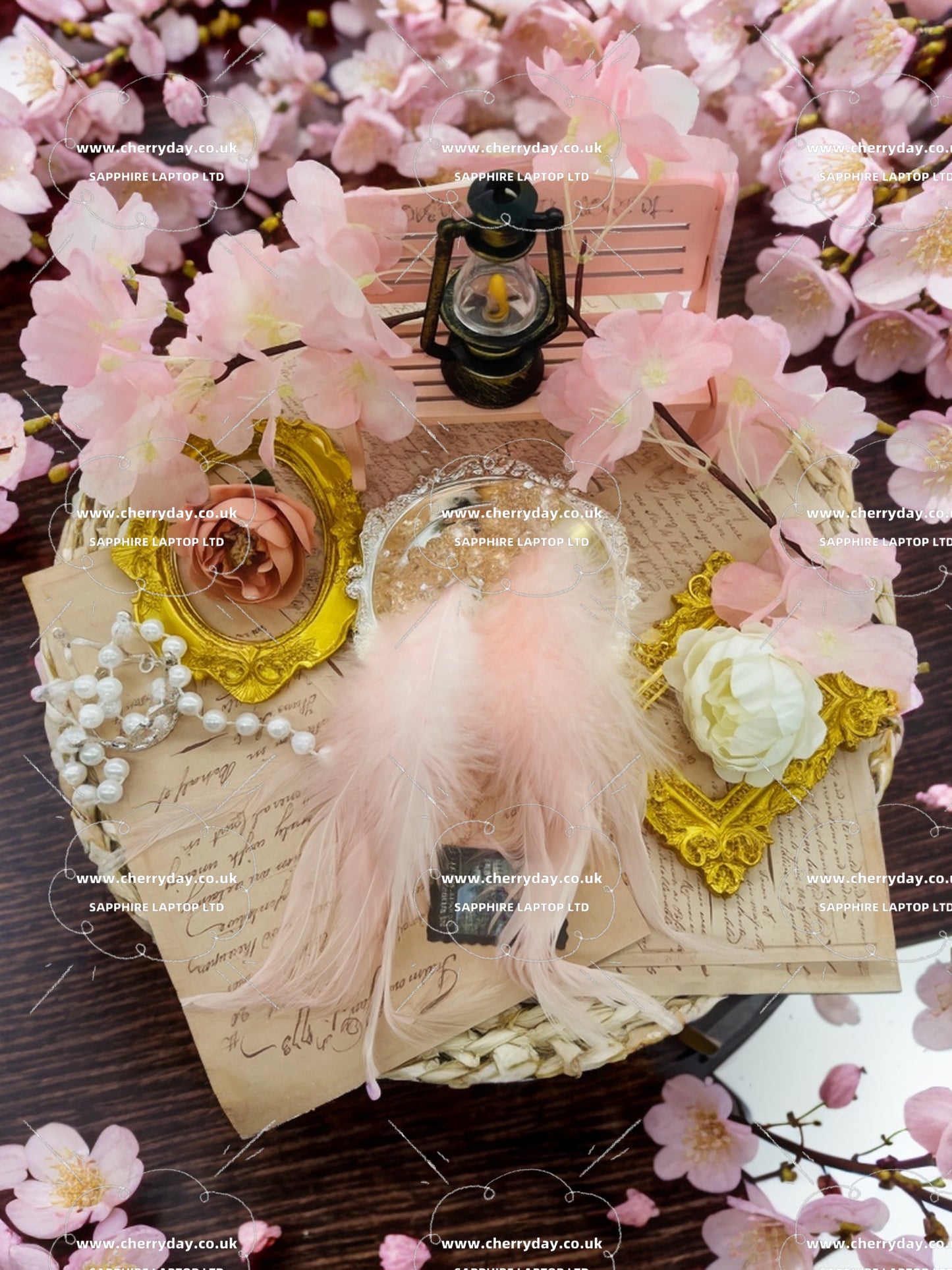 Princess pink feather earrings