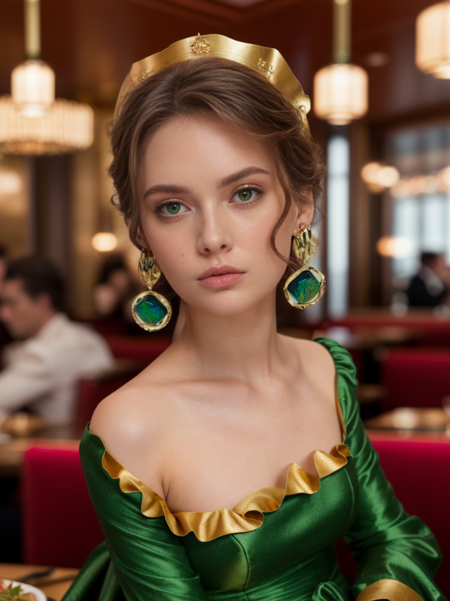 Aurora borealis vintage earrings