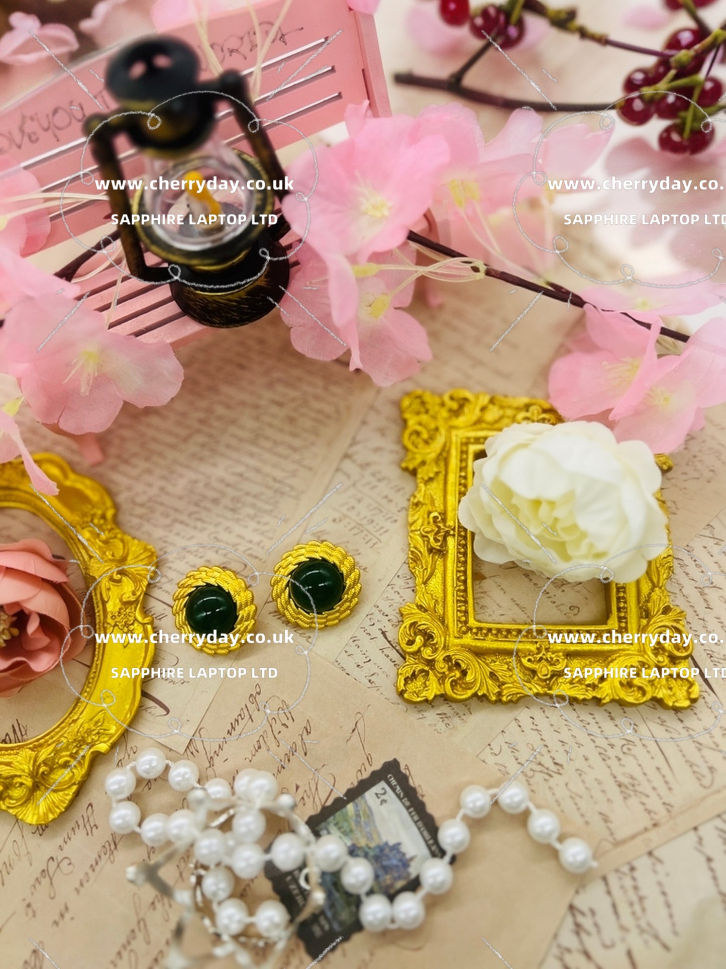 Tear in the Lake vintage earrings