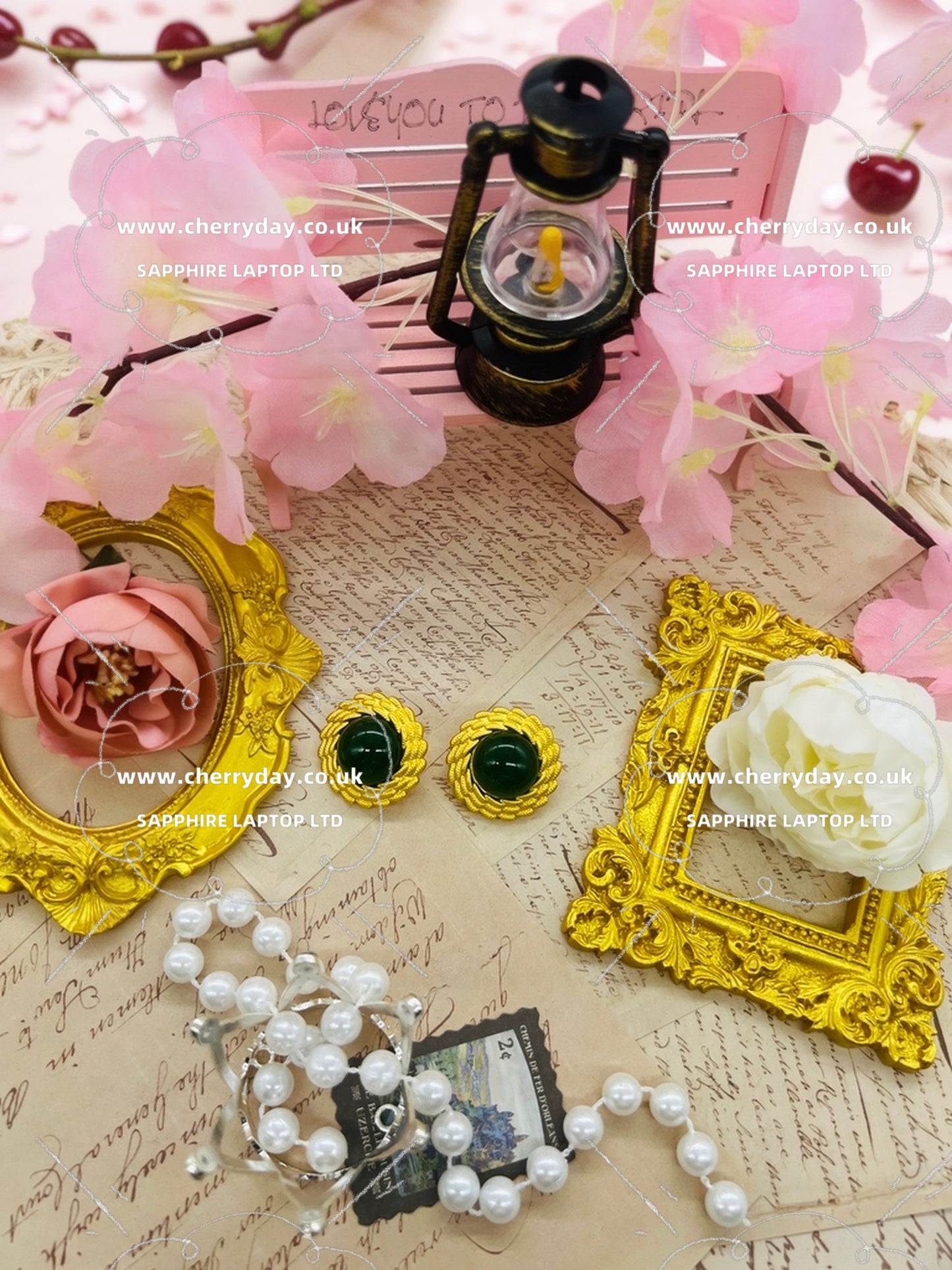 Tear in the Lake vintage earrings