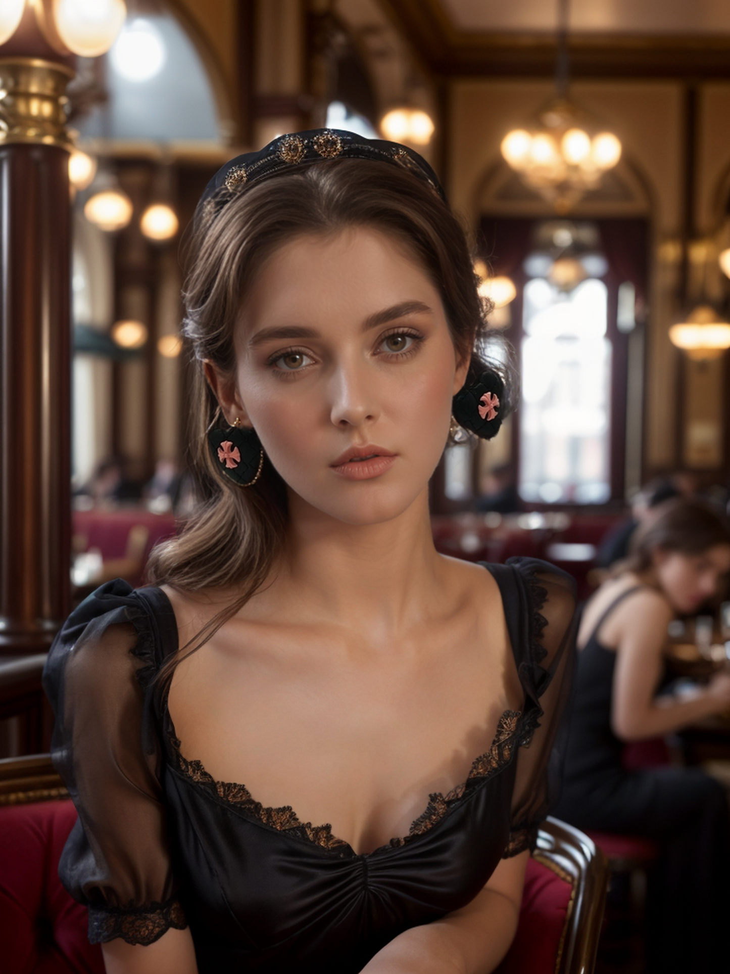 Immaculate Heart of Mary vintage earrings