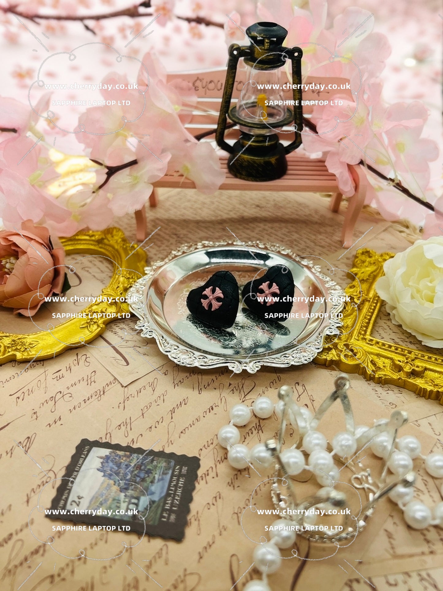 Immaculate Heart of Mary vintage earrings
