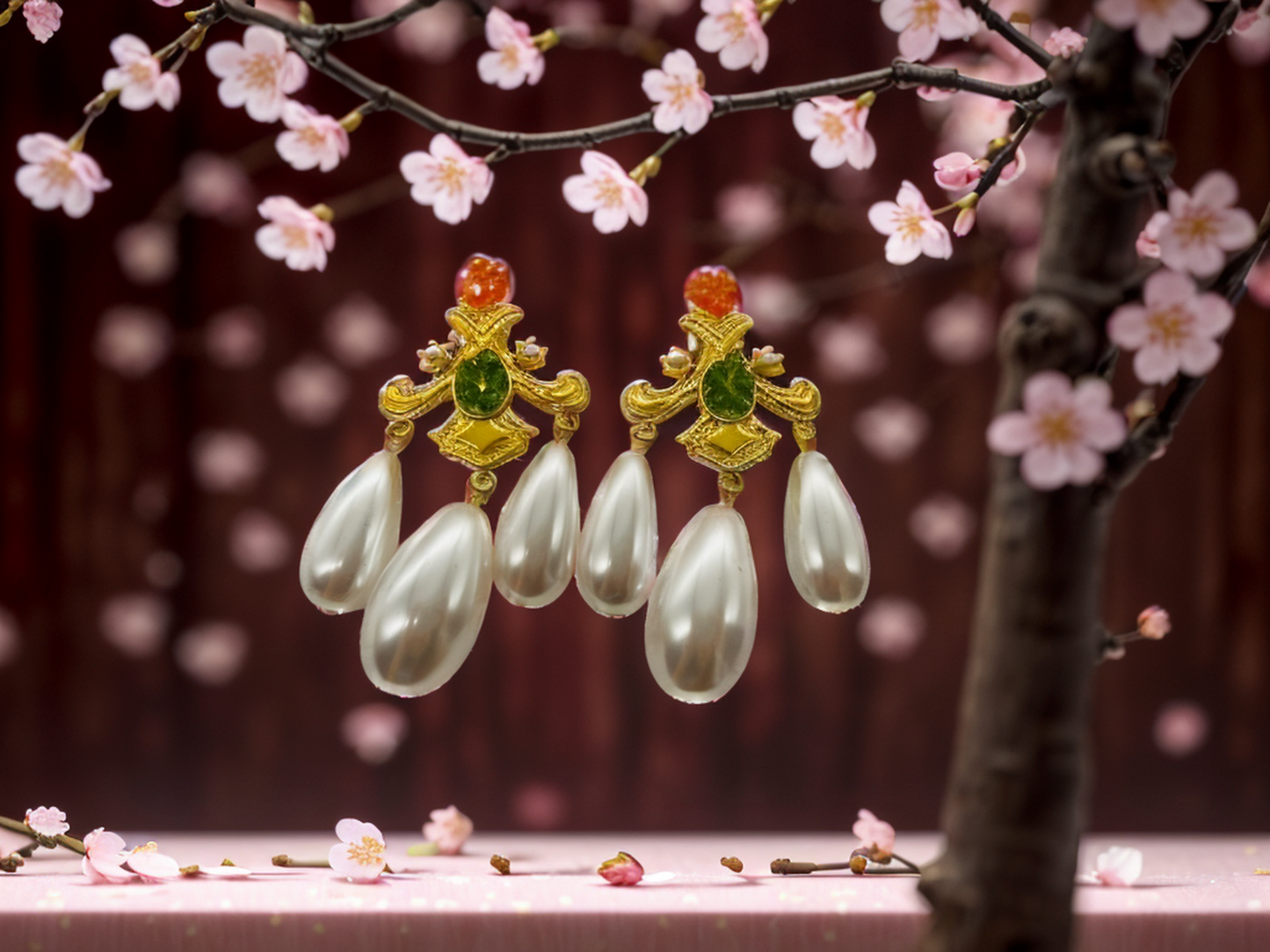 Spring rain fringe earrings