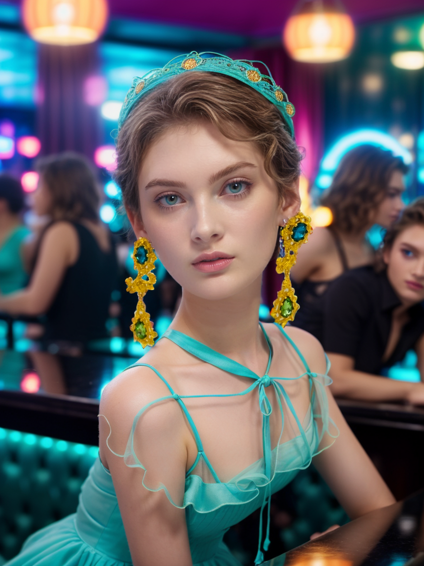 Legend of the deep sea vintage earrings