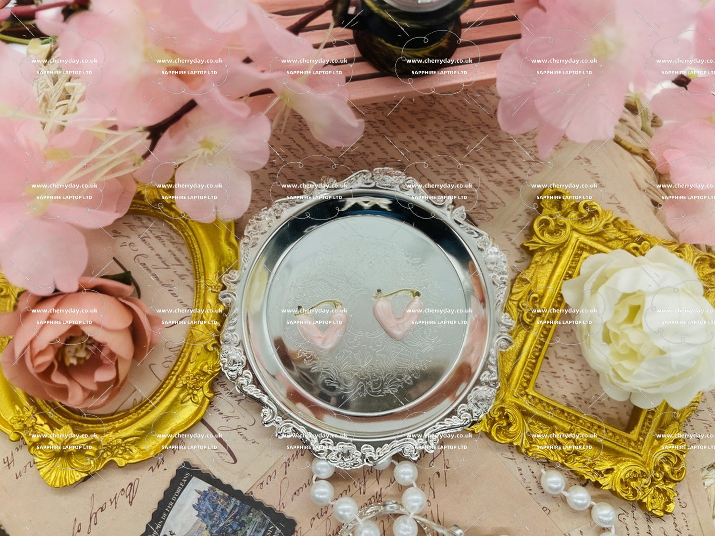 Heart symbolising love vintage earrings