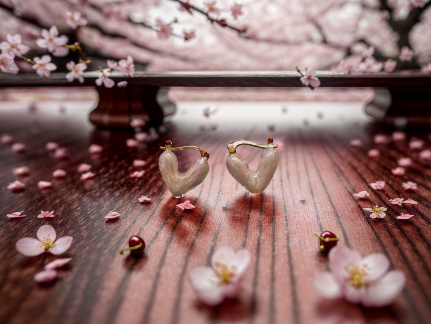 Heart symbolising love vintage earrings