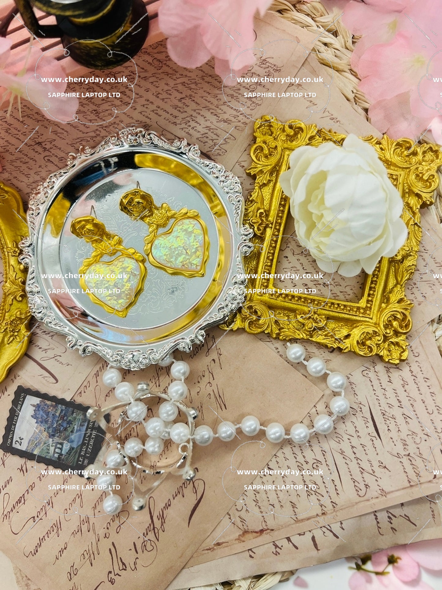 Aegean Sea pearl earrings