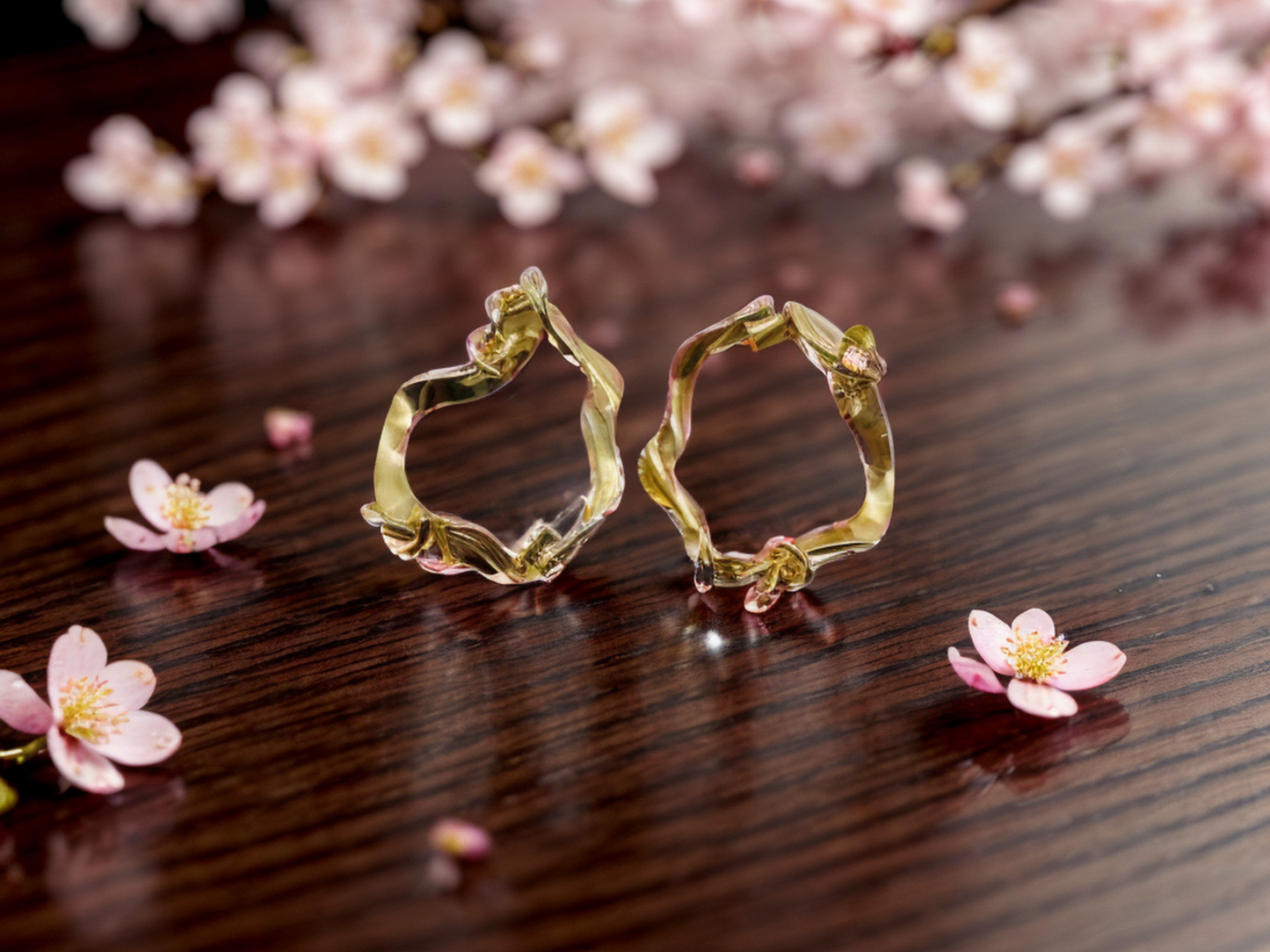 Mobius belt zero vintage earrings