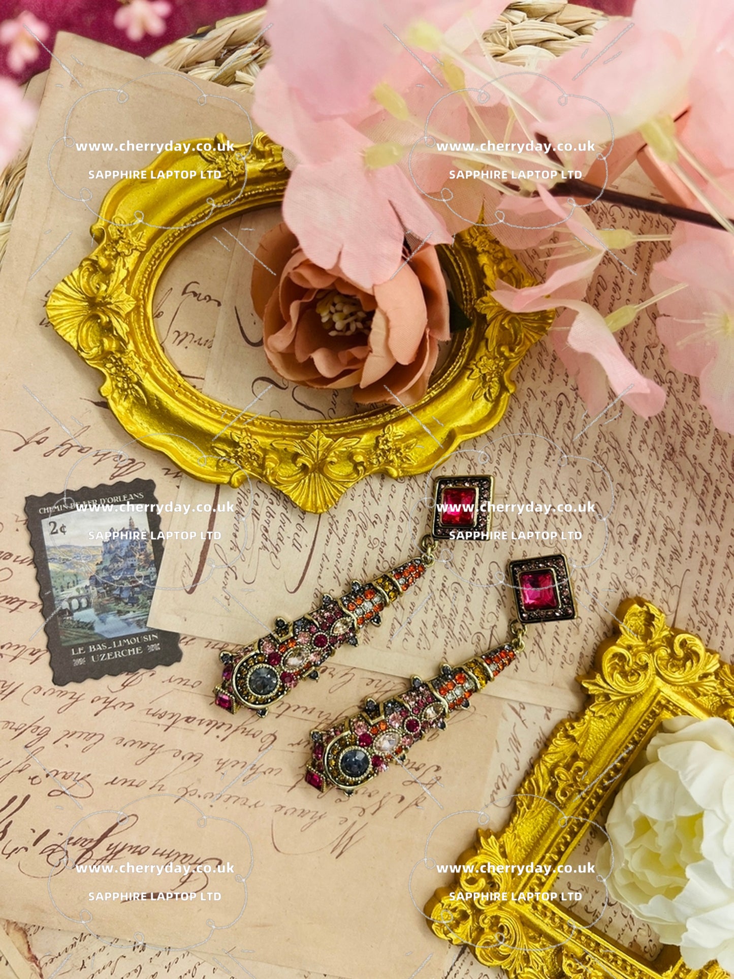 Meta verse totemic vintage earrings