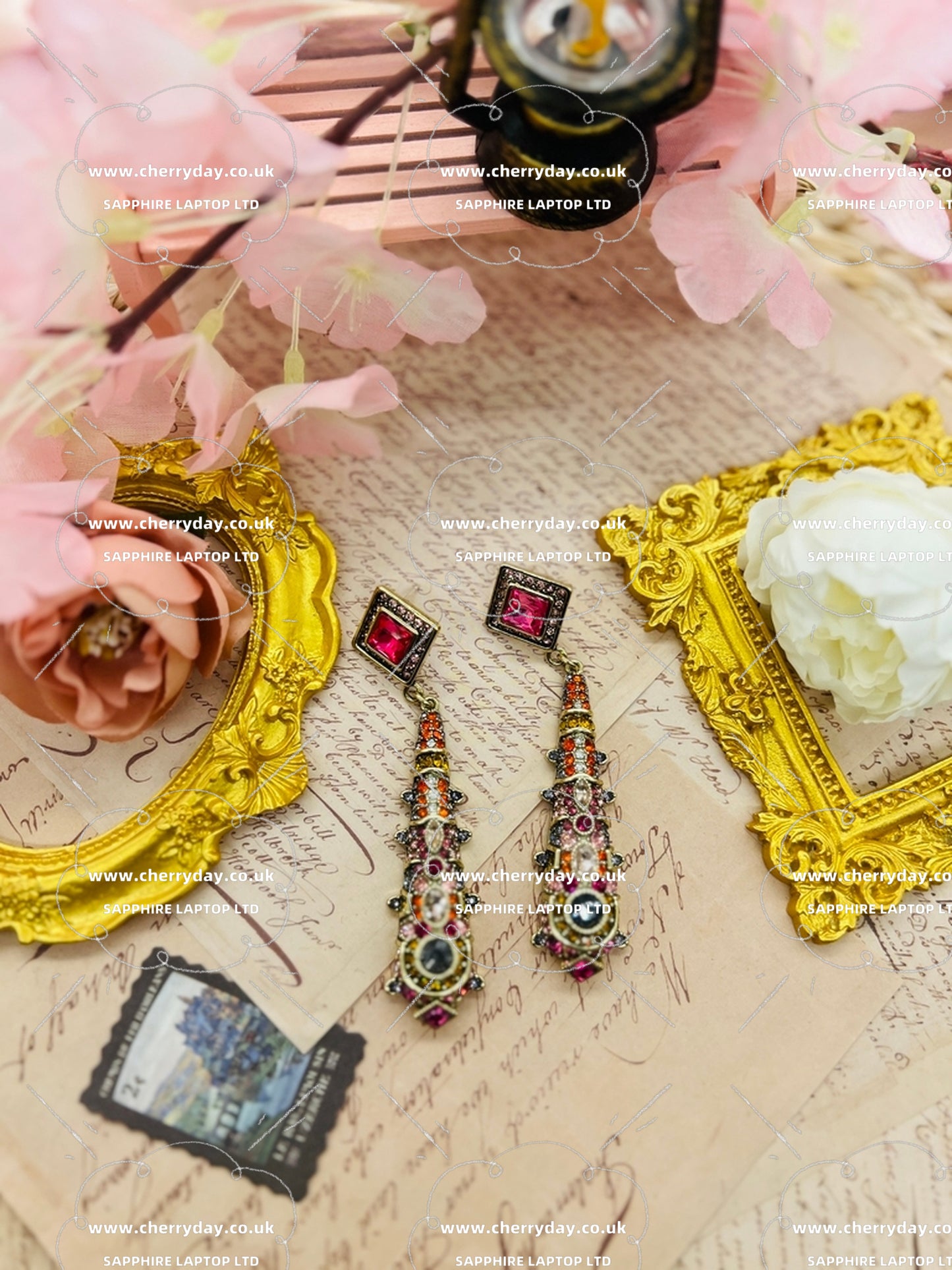 Meta verse totemic vintage earrings