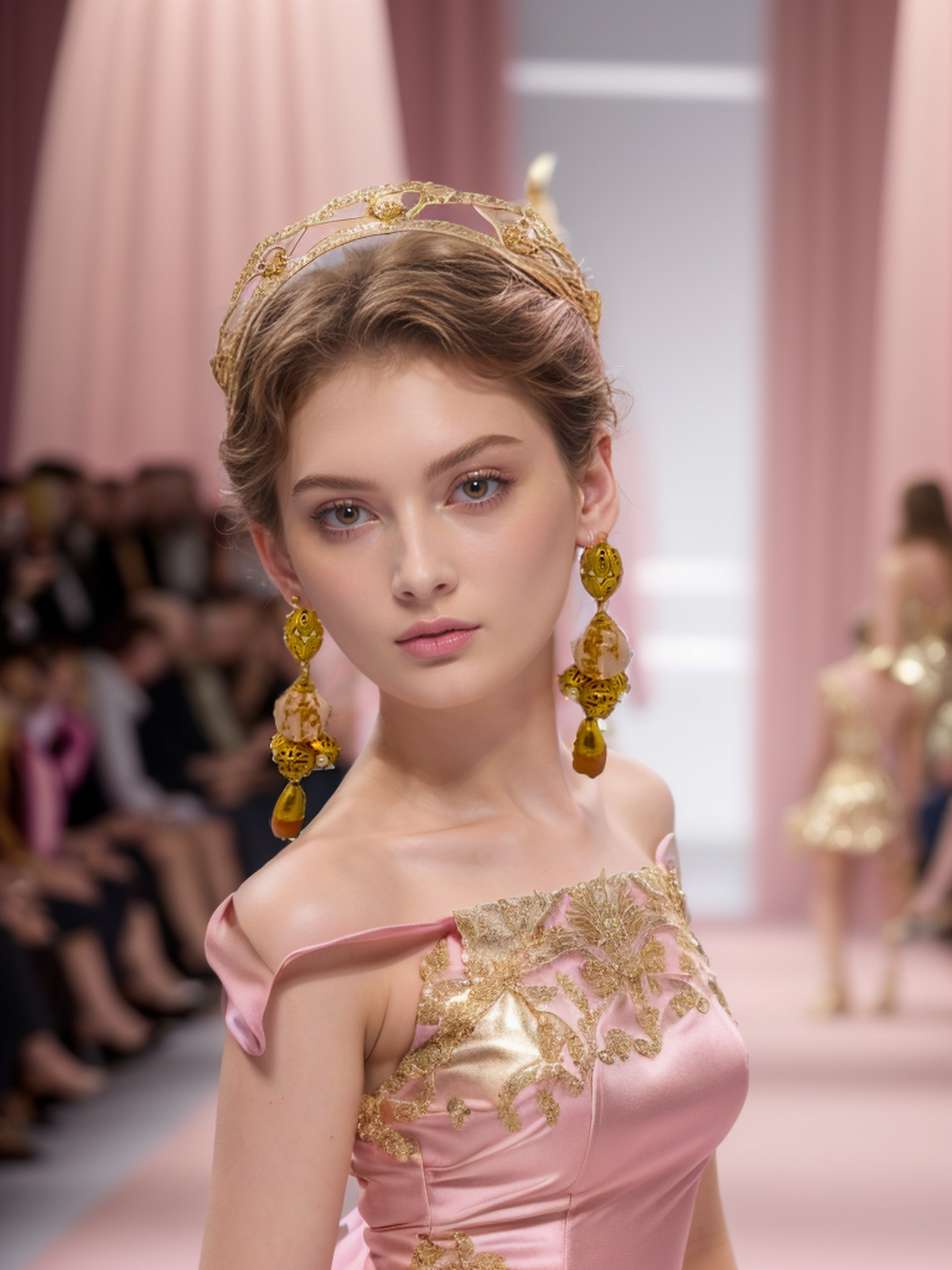 Pink lady tassel earrings