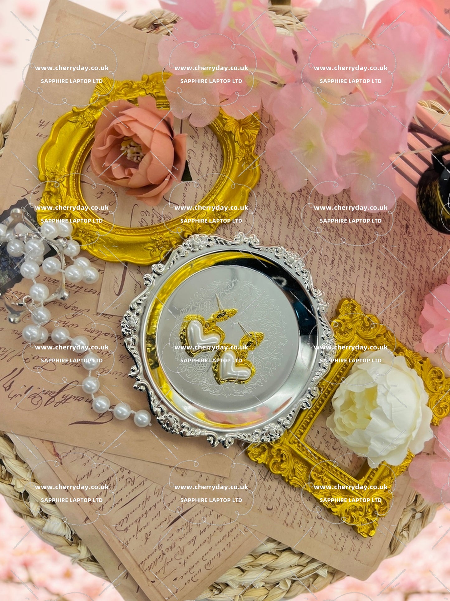 Pearl of Love vintage earrings