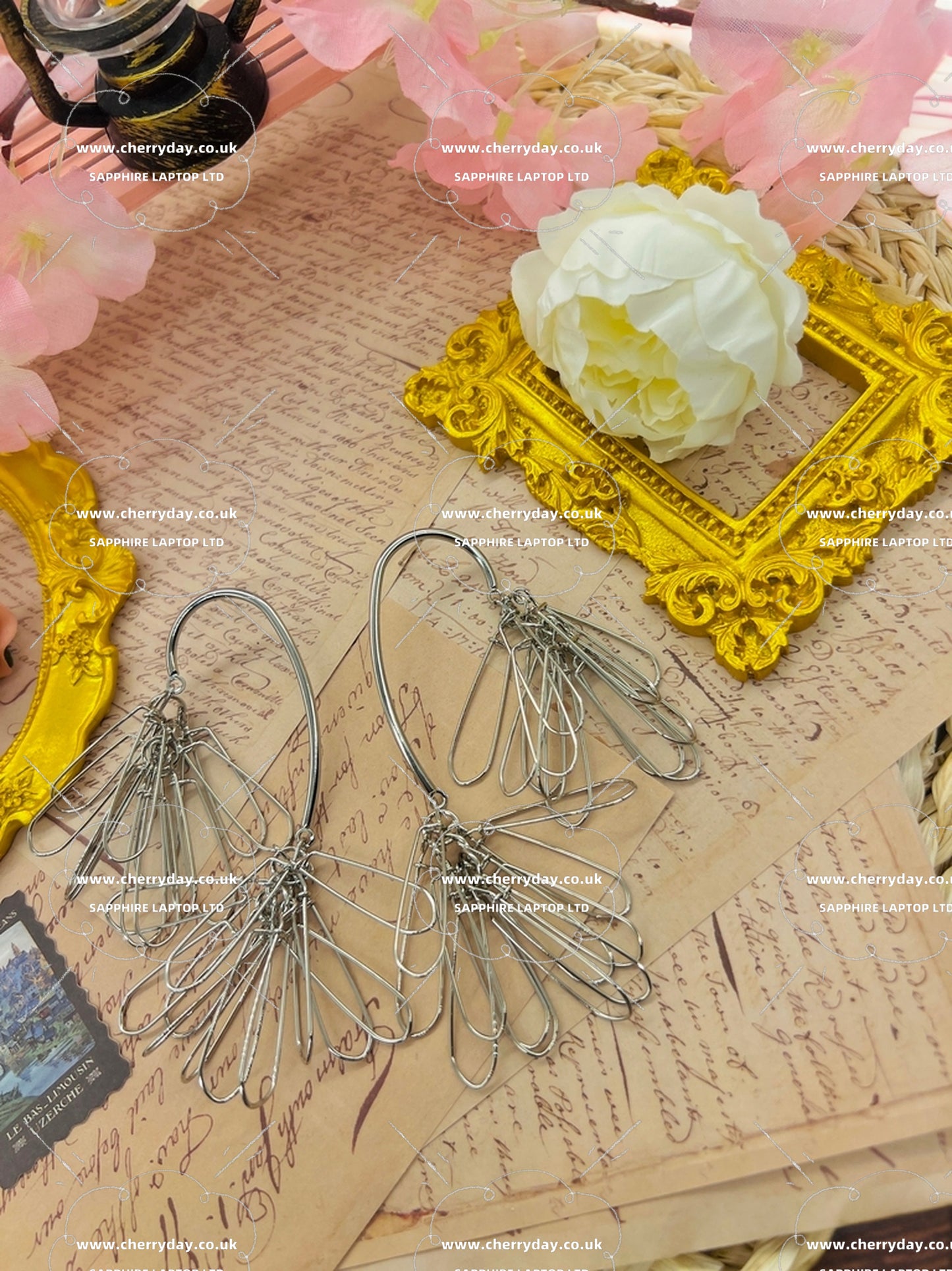 Zigzag tassel earrings
