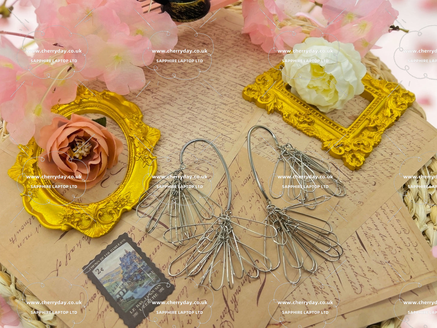 Zigzag tassel earrings