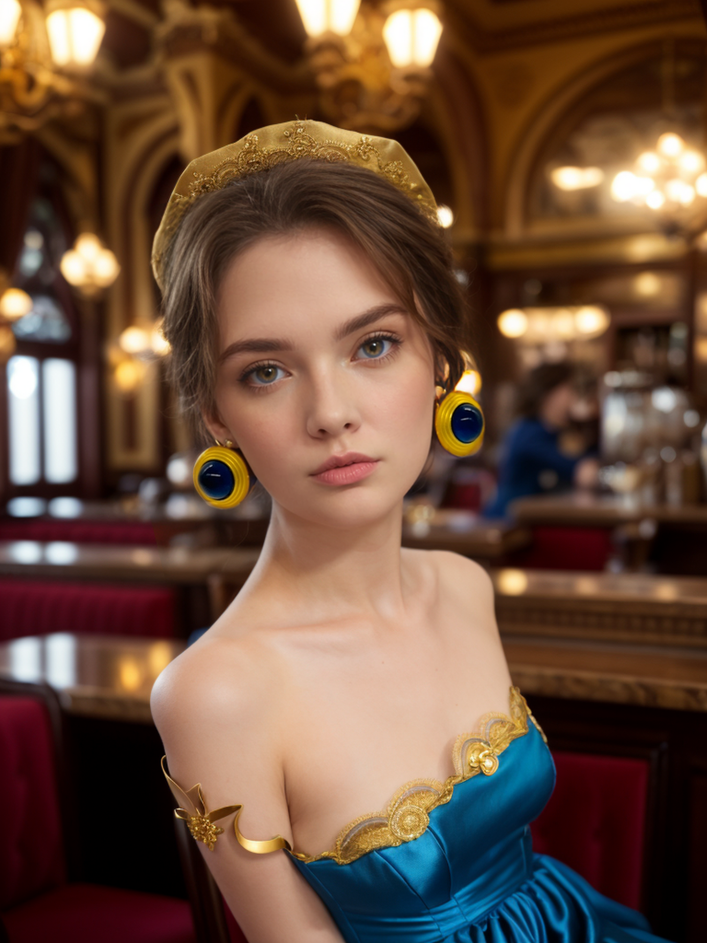 Sapphire palace vintage earrings