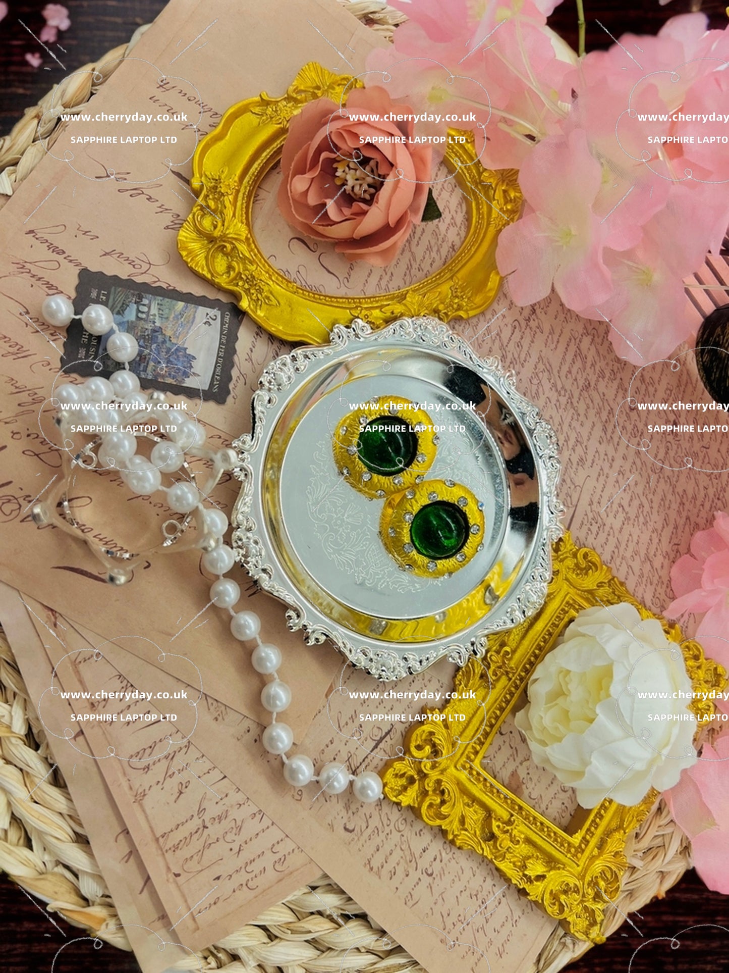 English breakfast tea vintage earrings