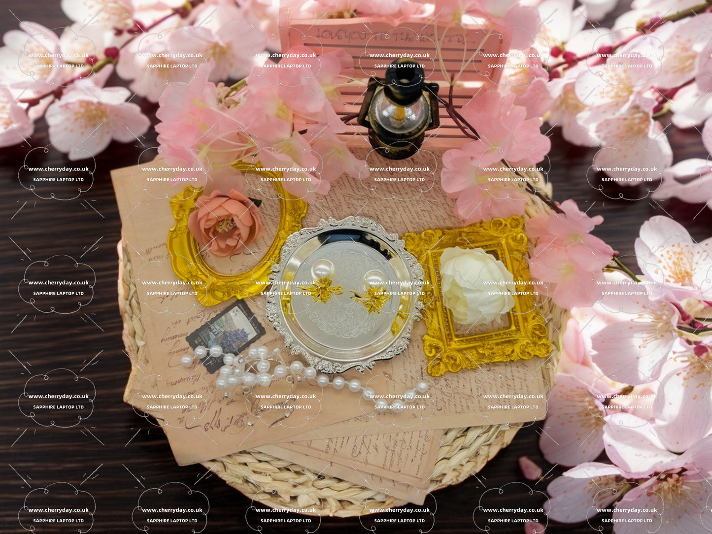 Gerbera pearls vintage earrings