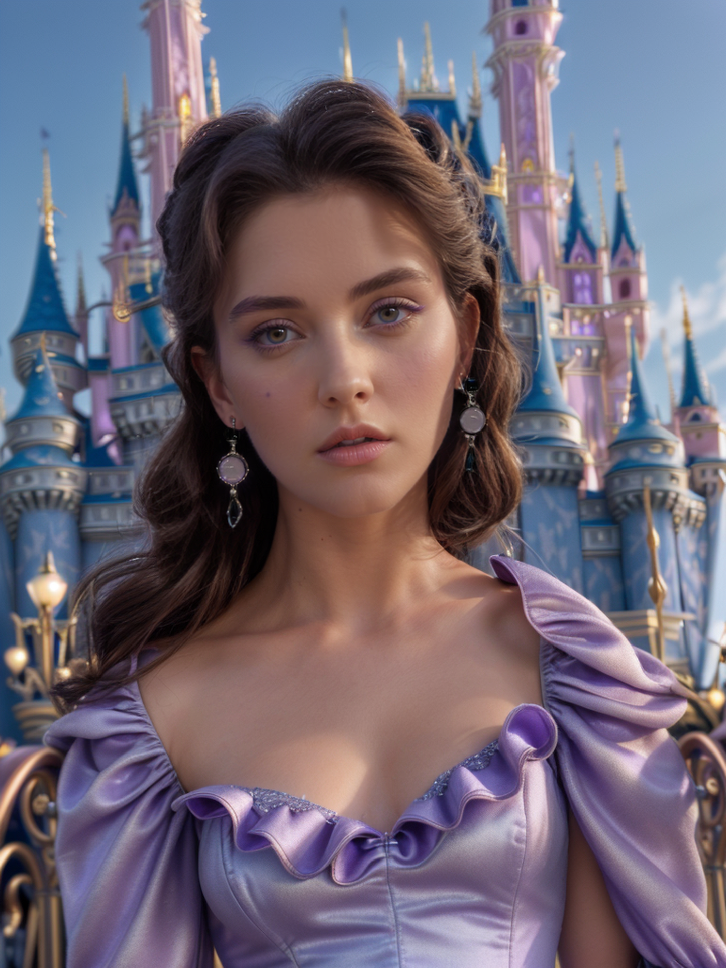 Purple mood earrings