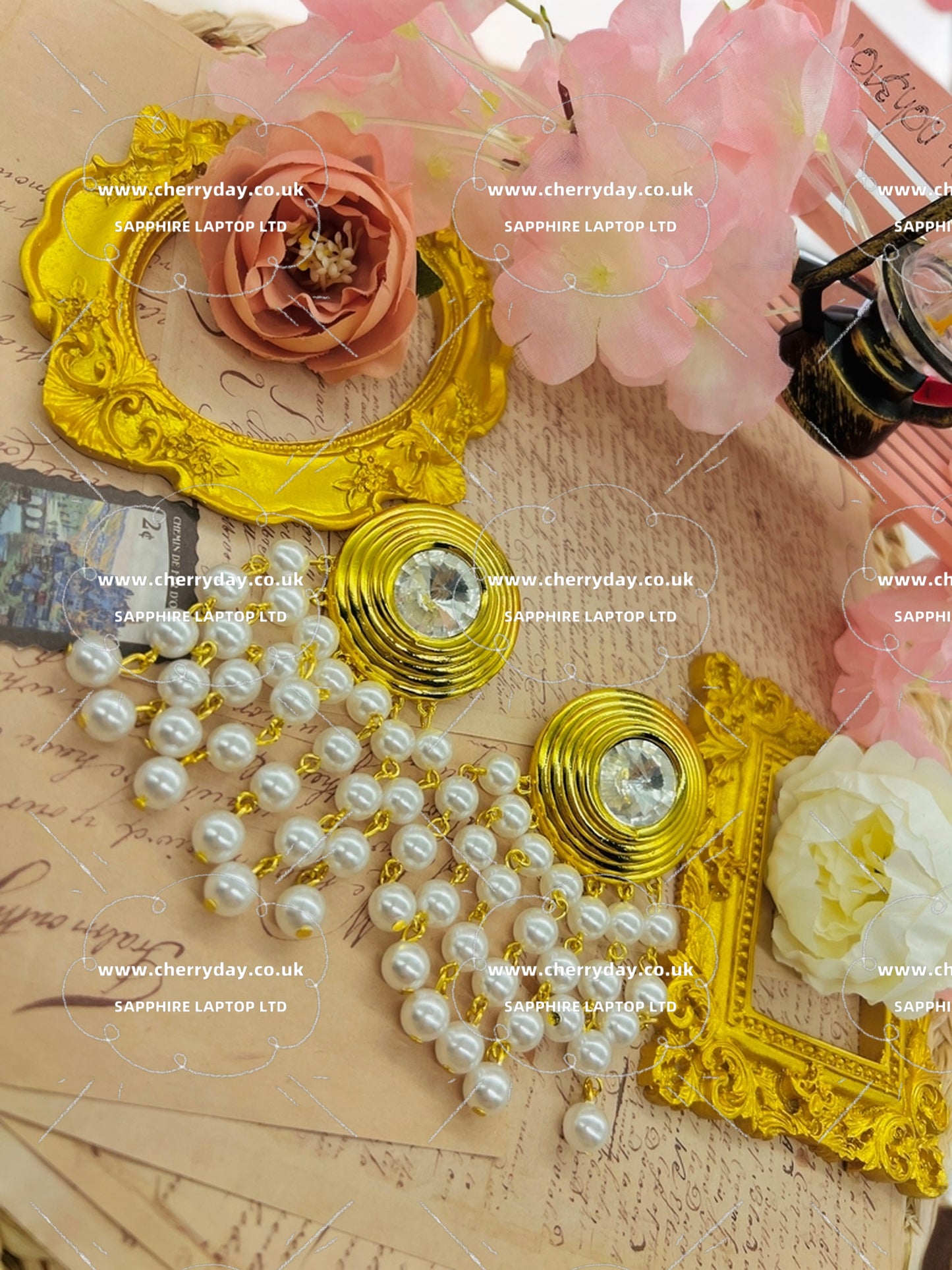 Daughter of the Sea pearl rain tassel earrings