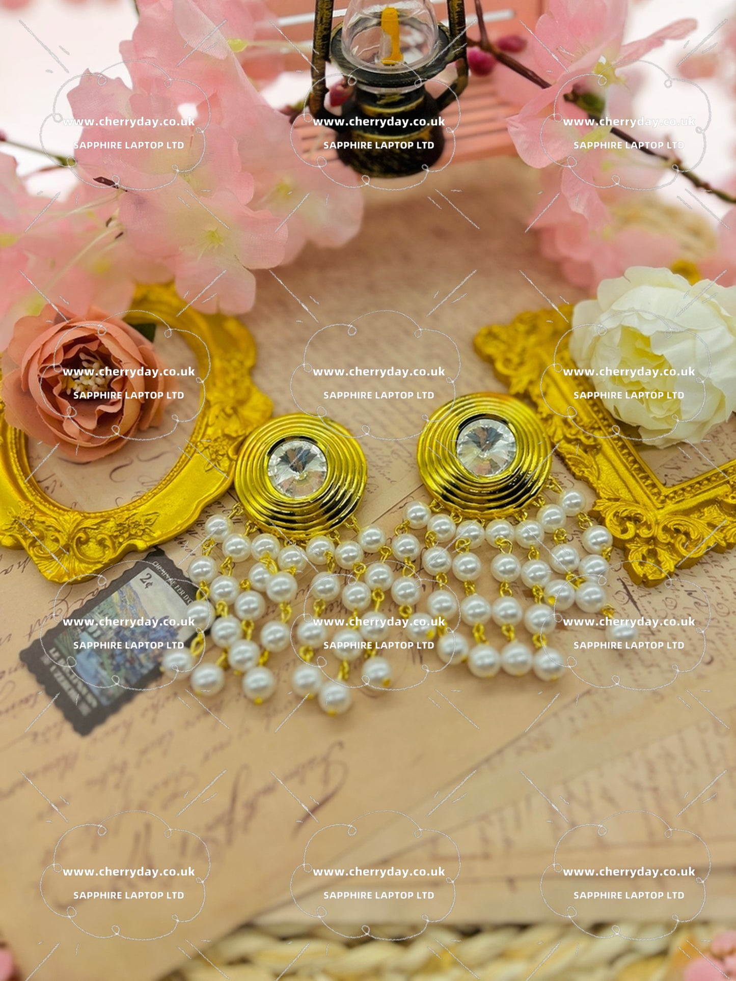 Daughter of the Sea pearl rain tassel earrings