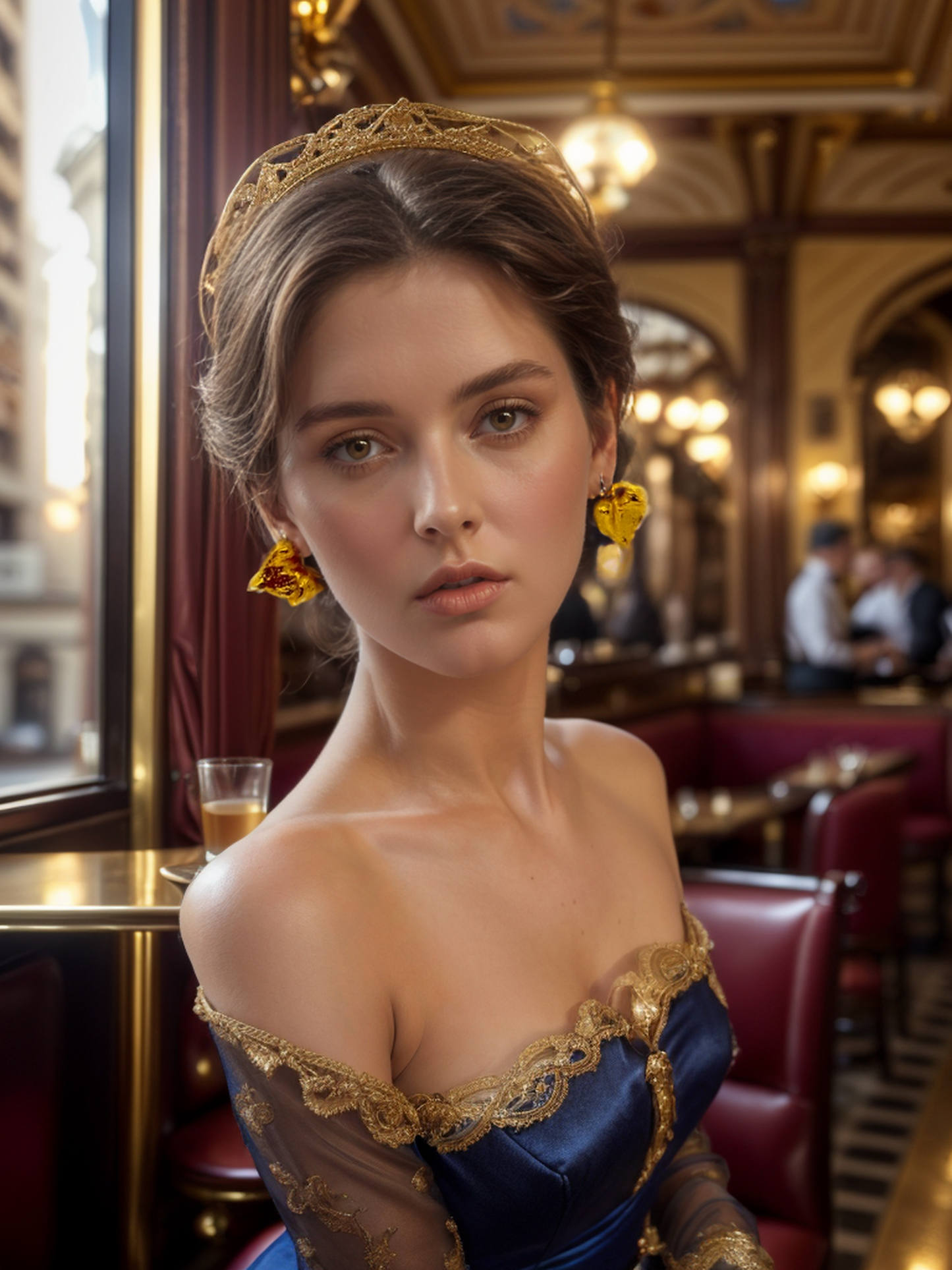 Gold love vintage earrings