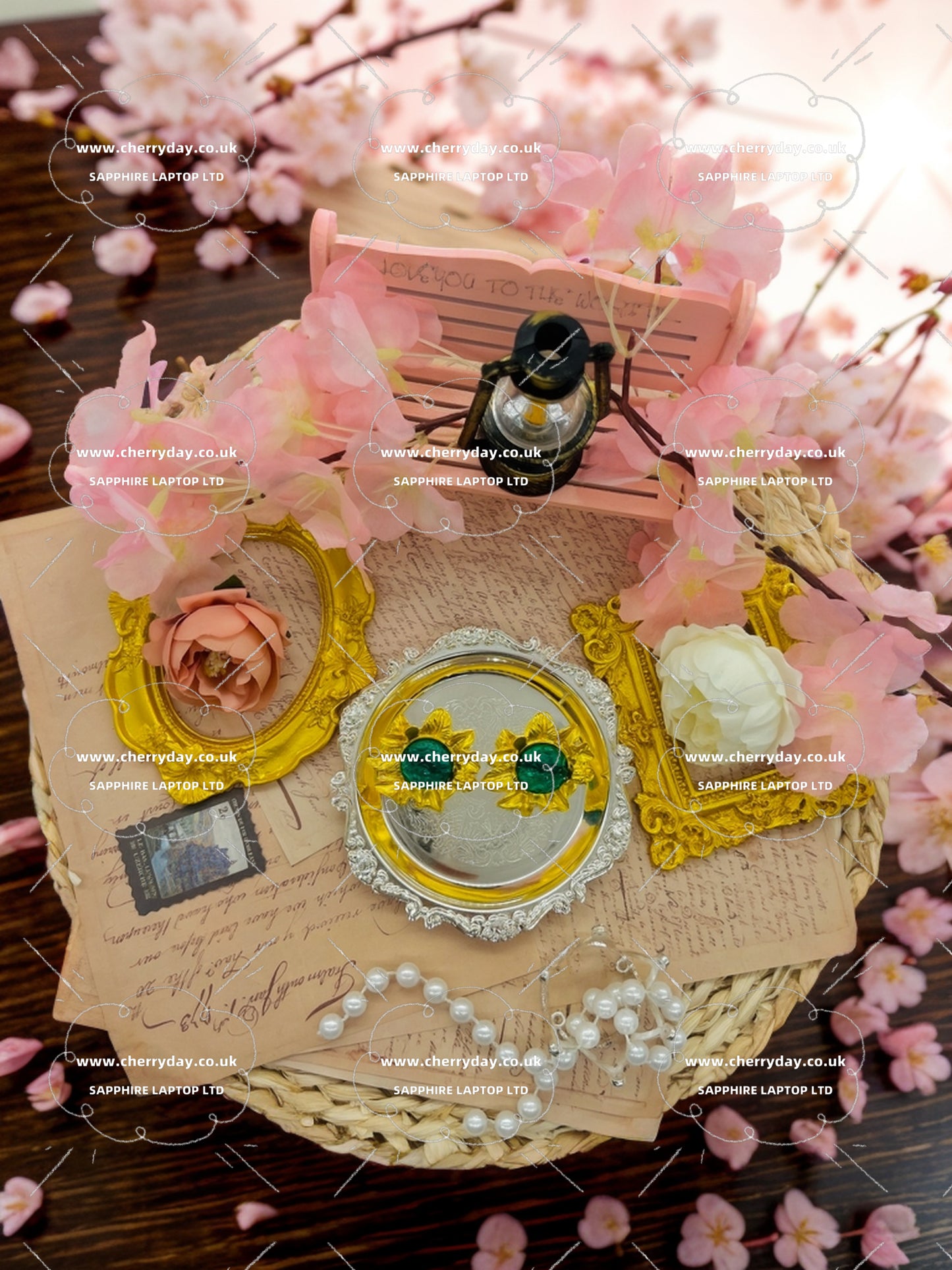 Crimped Apollo sunflower vintage earrings