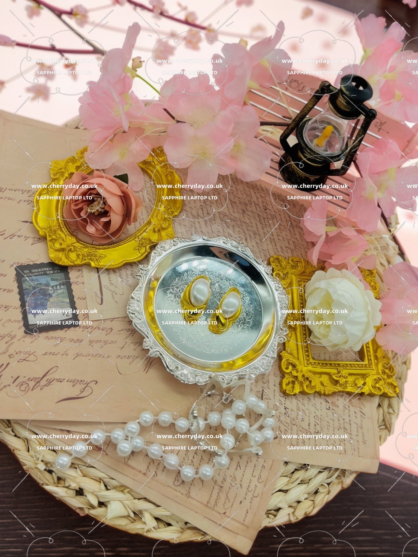 Santorini water shell pearl earrings