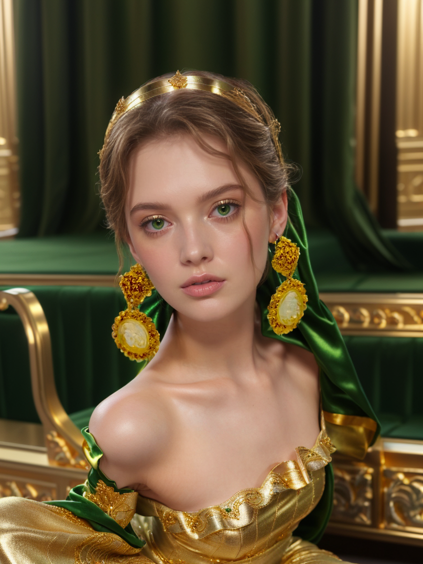 Light of Athena vintage earrings