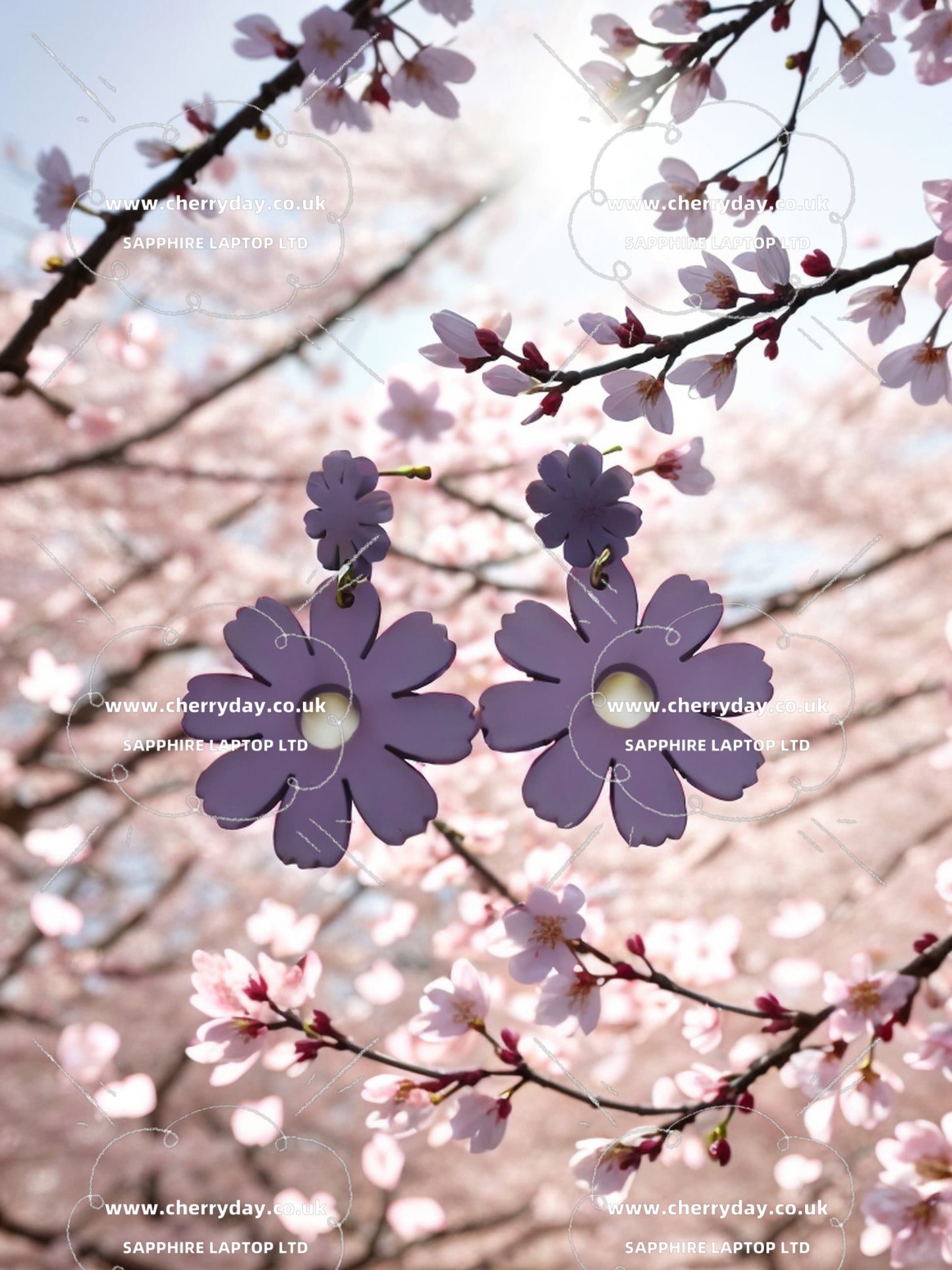 Purple grape collection of earrings