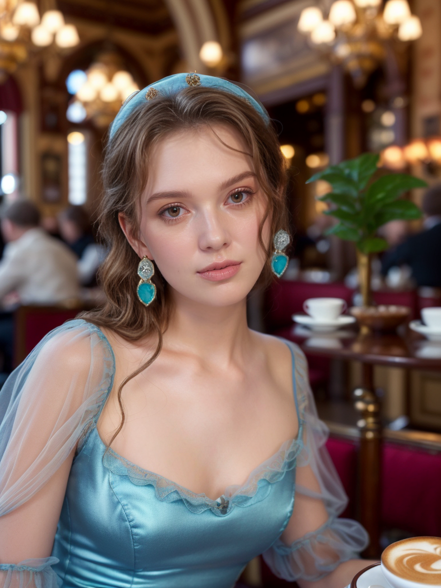 Sea salt blue diamond earrings
