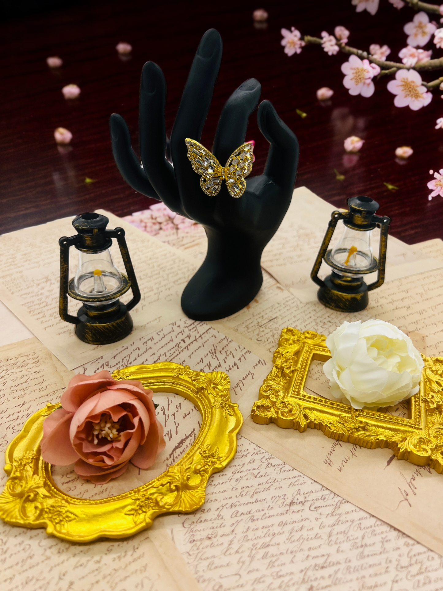 Butterfly ring for Silver-Gold
