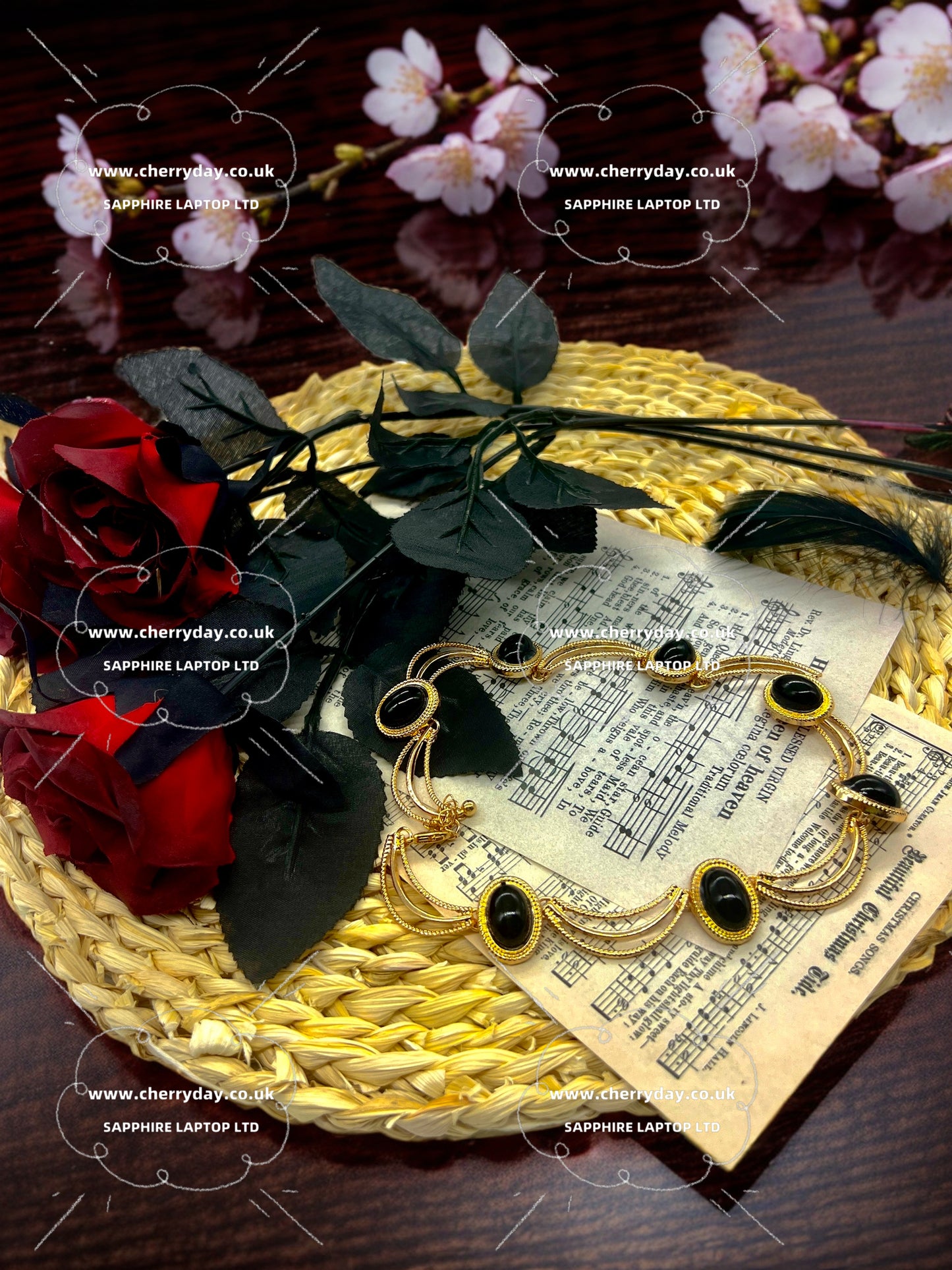 Secret of black stones necklace