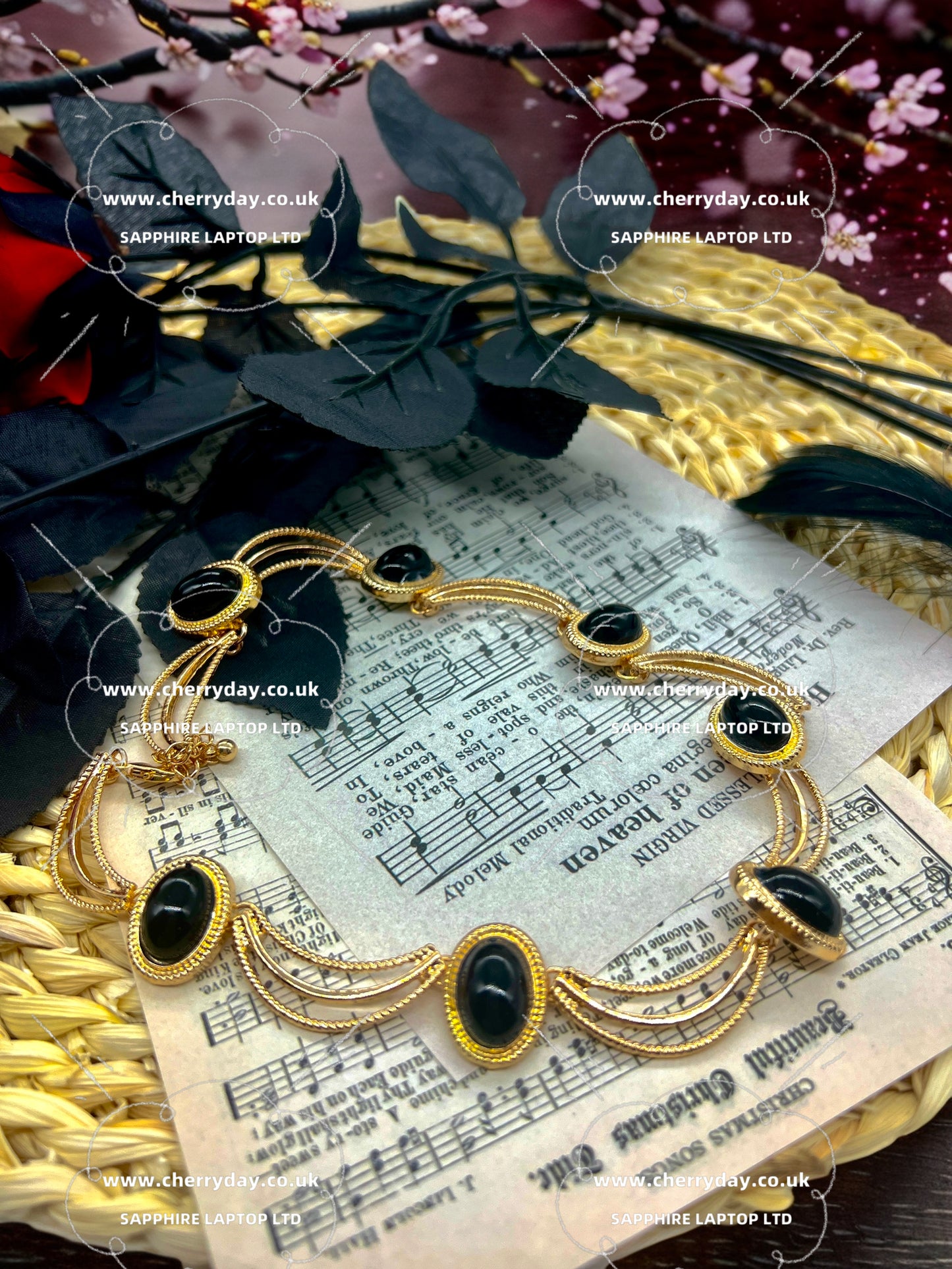 Secret of black stones necklace