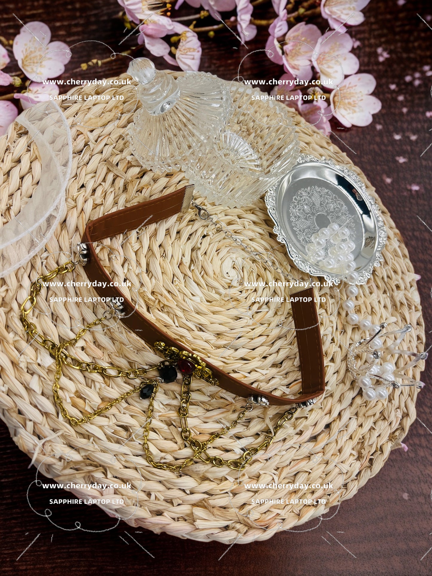 Cowboy punk brown leather necklace