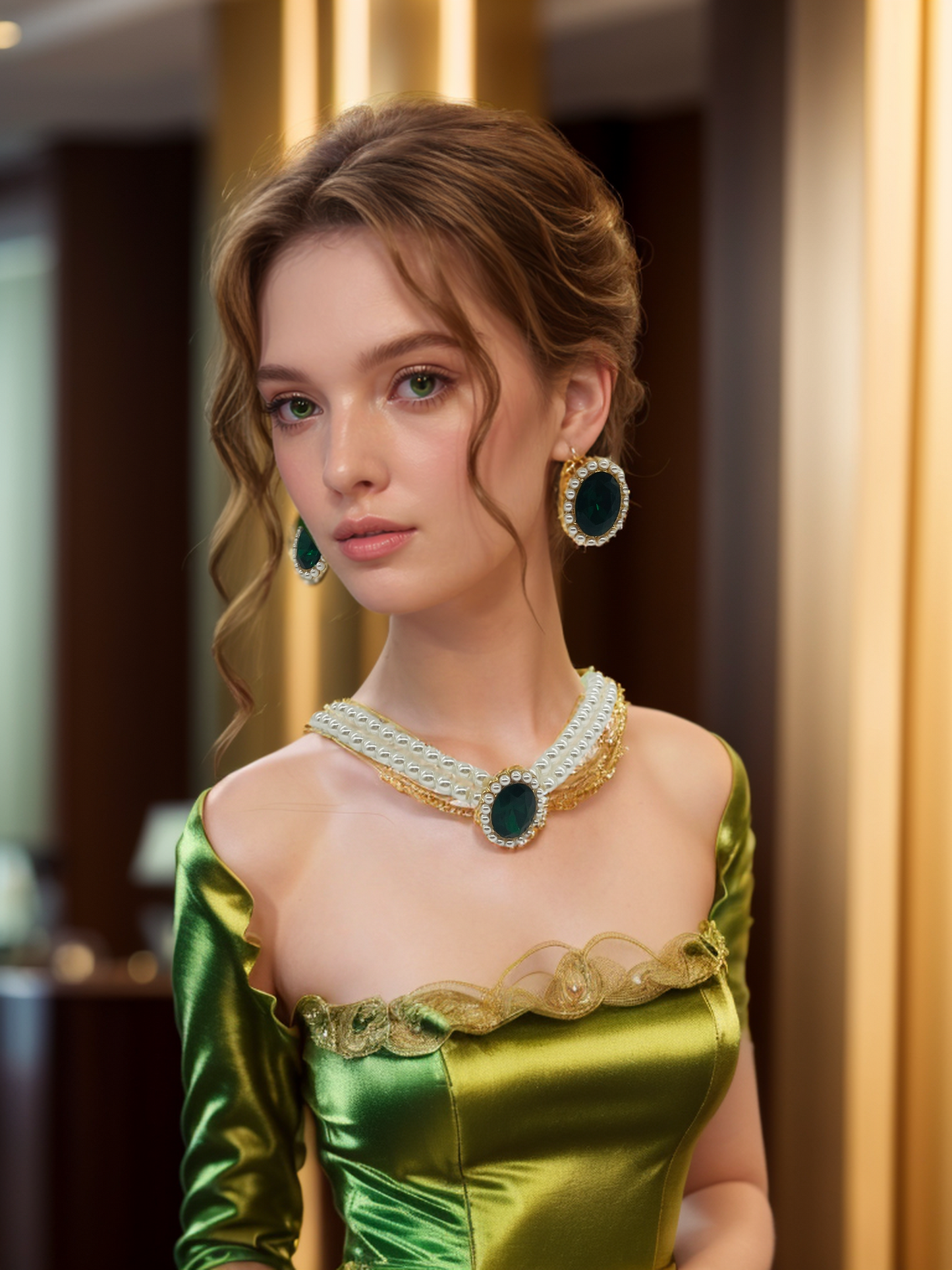 Your Highness necklace-earrings set