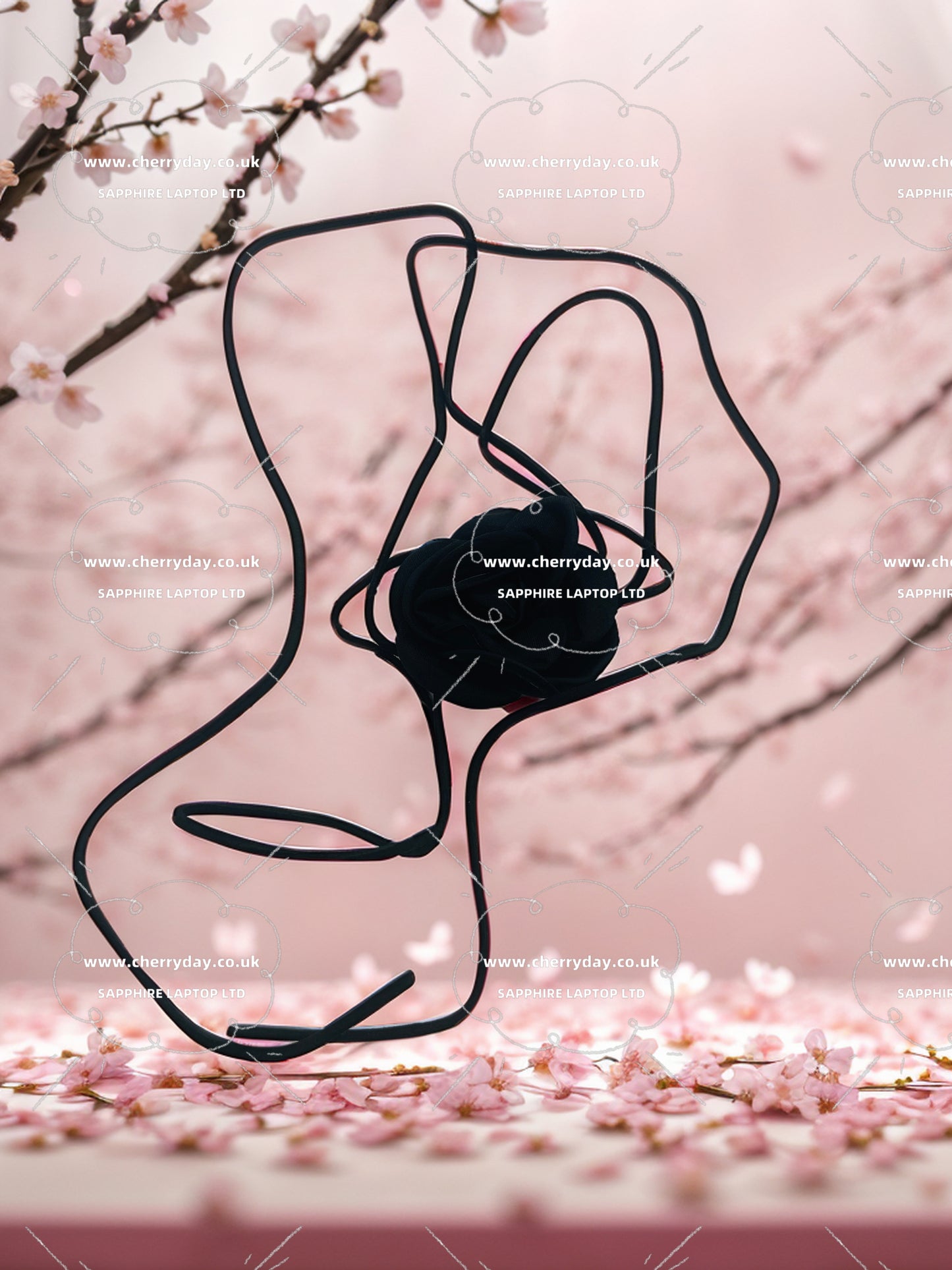 Colourful flower strap necklace