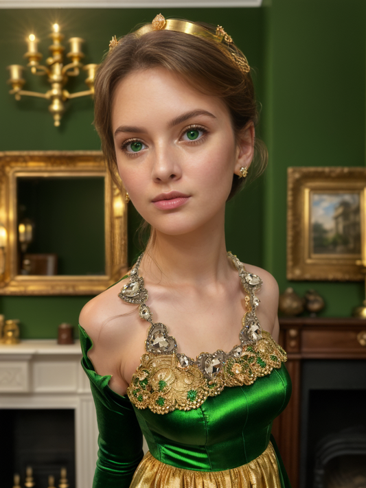 Heart kebab hollow rhinestone necklace