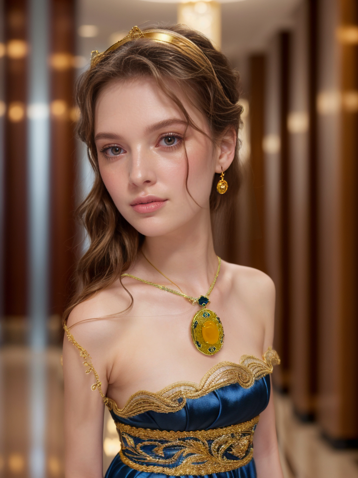 Rising sun necklace