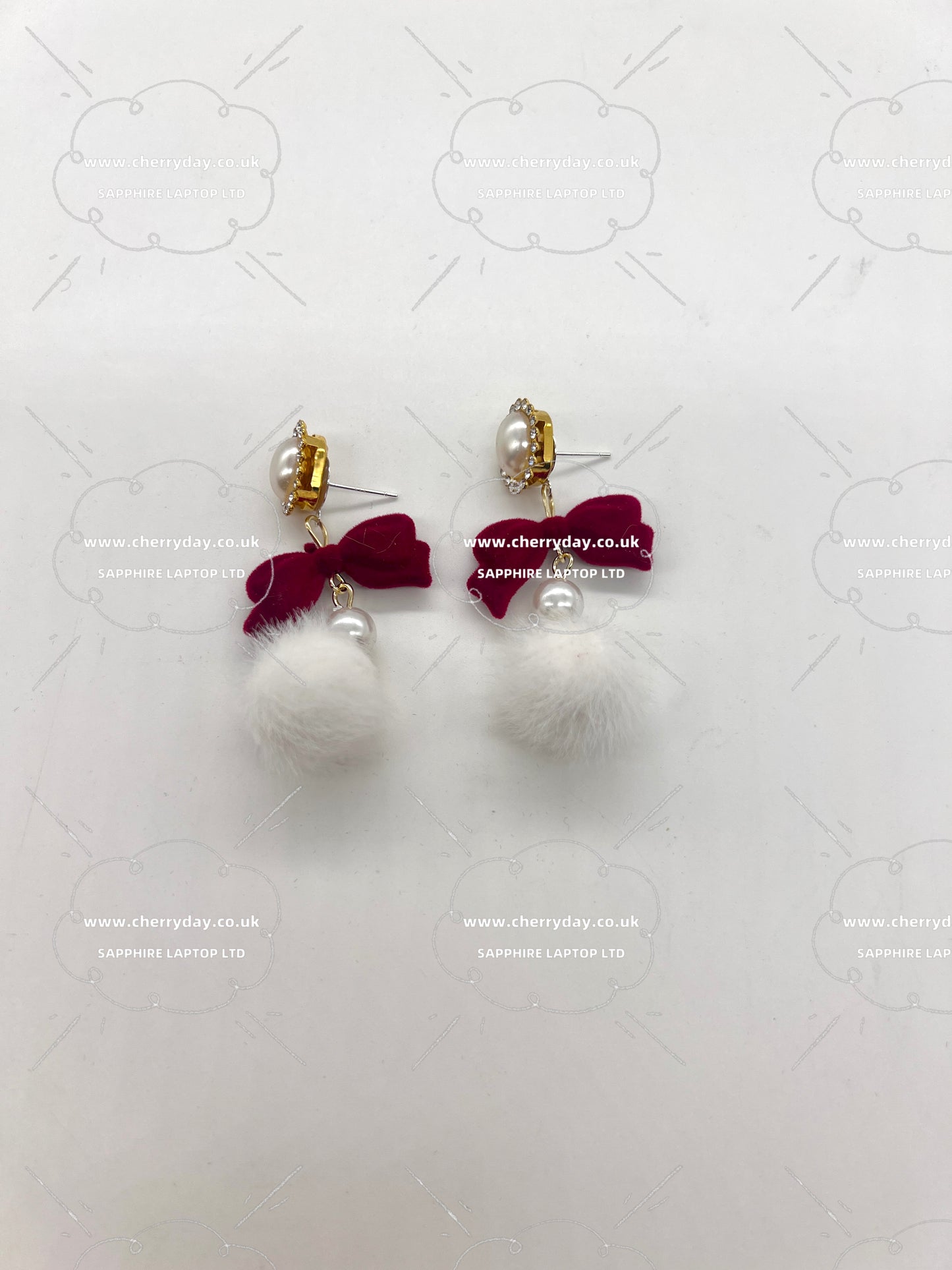 Christmas red earrings