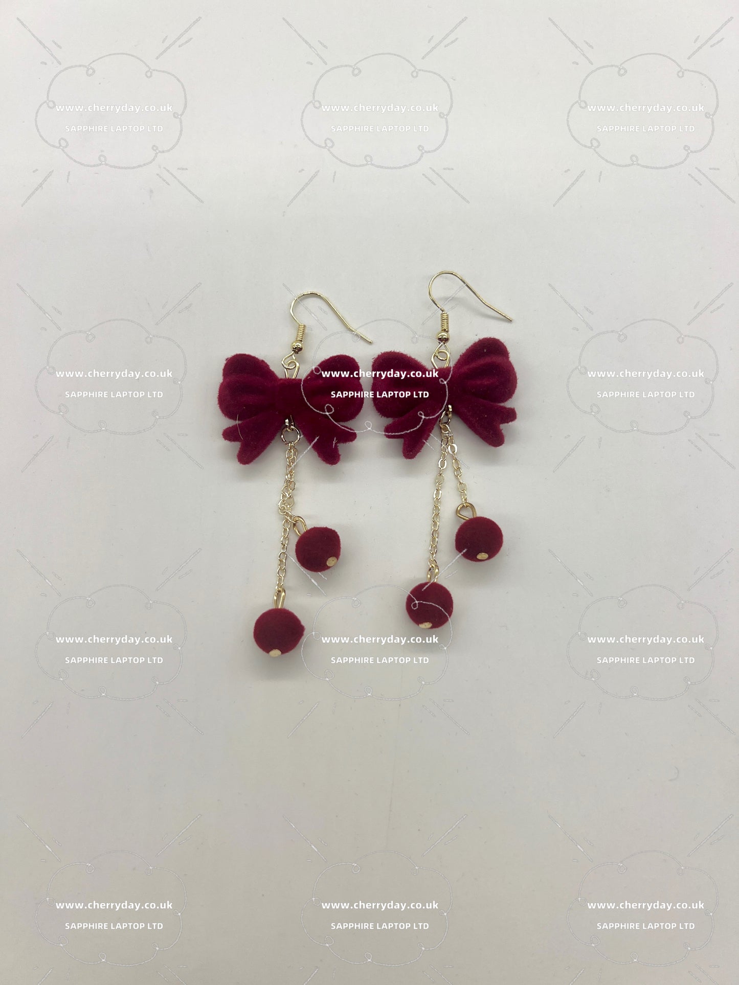 Christmas red earrings