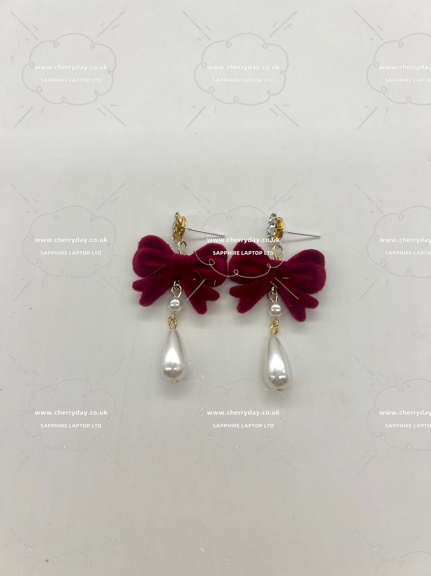 Christmas red earrings